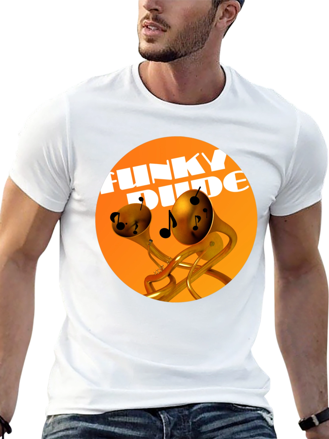 Funky Dude Music T-Shirt - Black