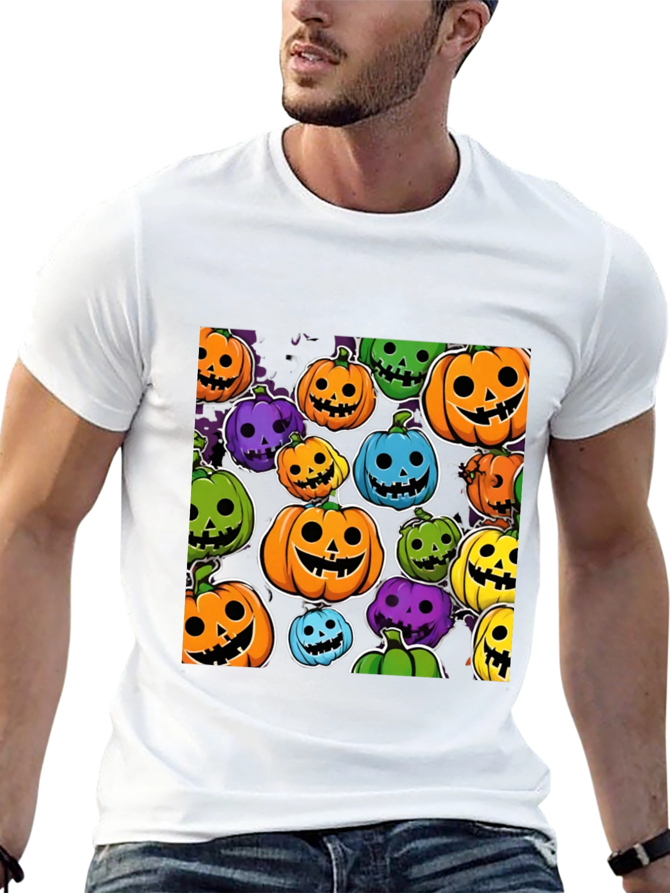 Halloween Pumpkin Print T-Shirt