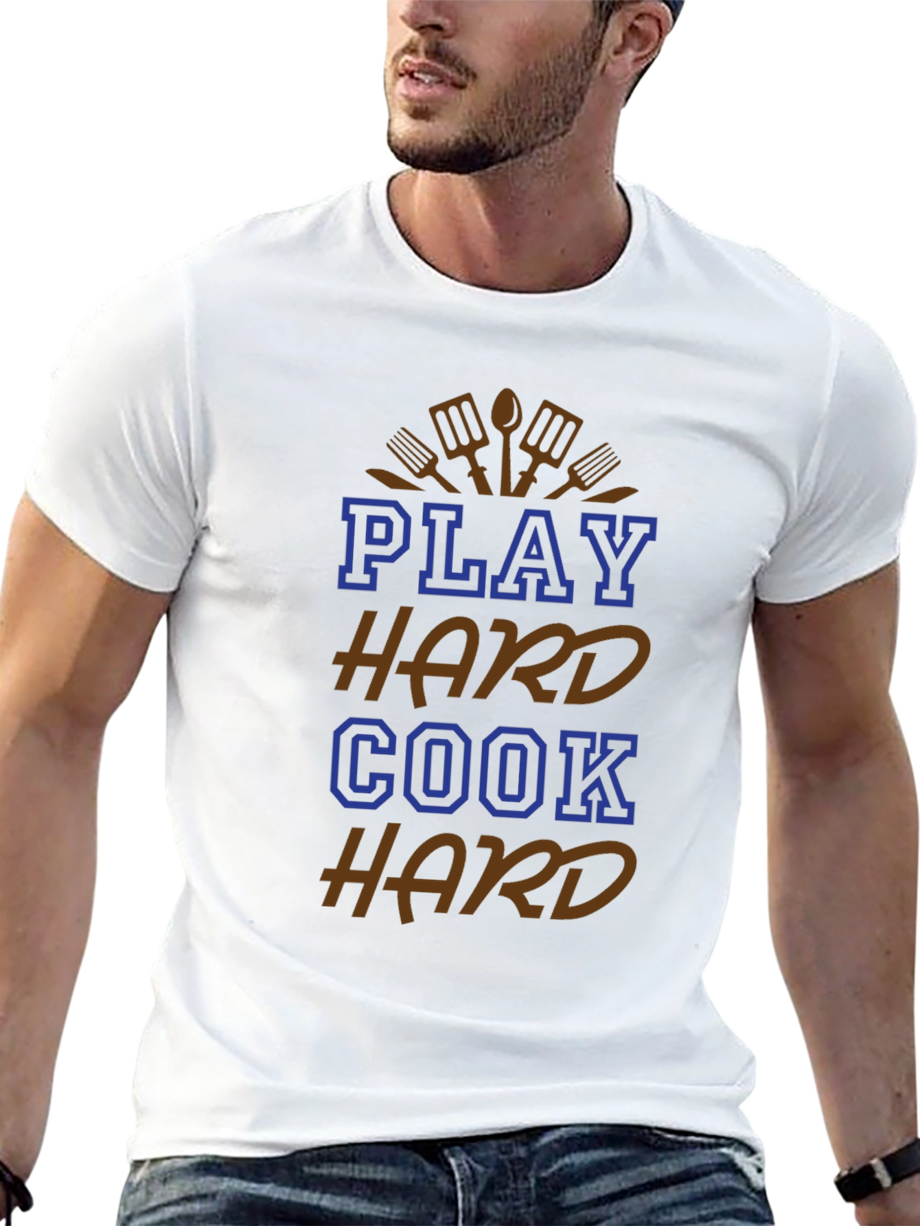 Play Hard Cook Hard Graphic T-Shirt