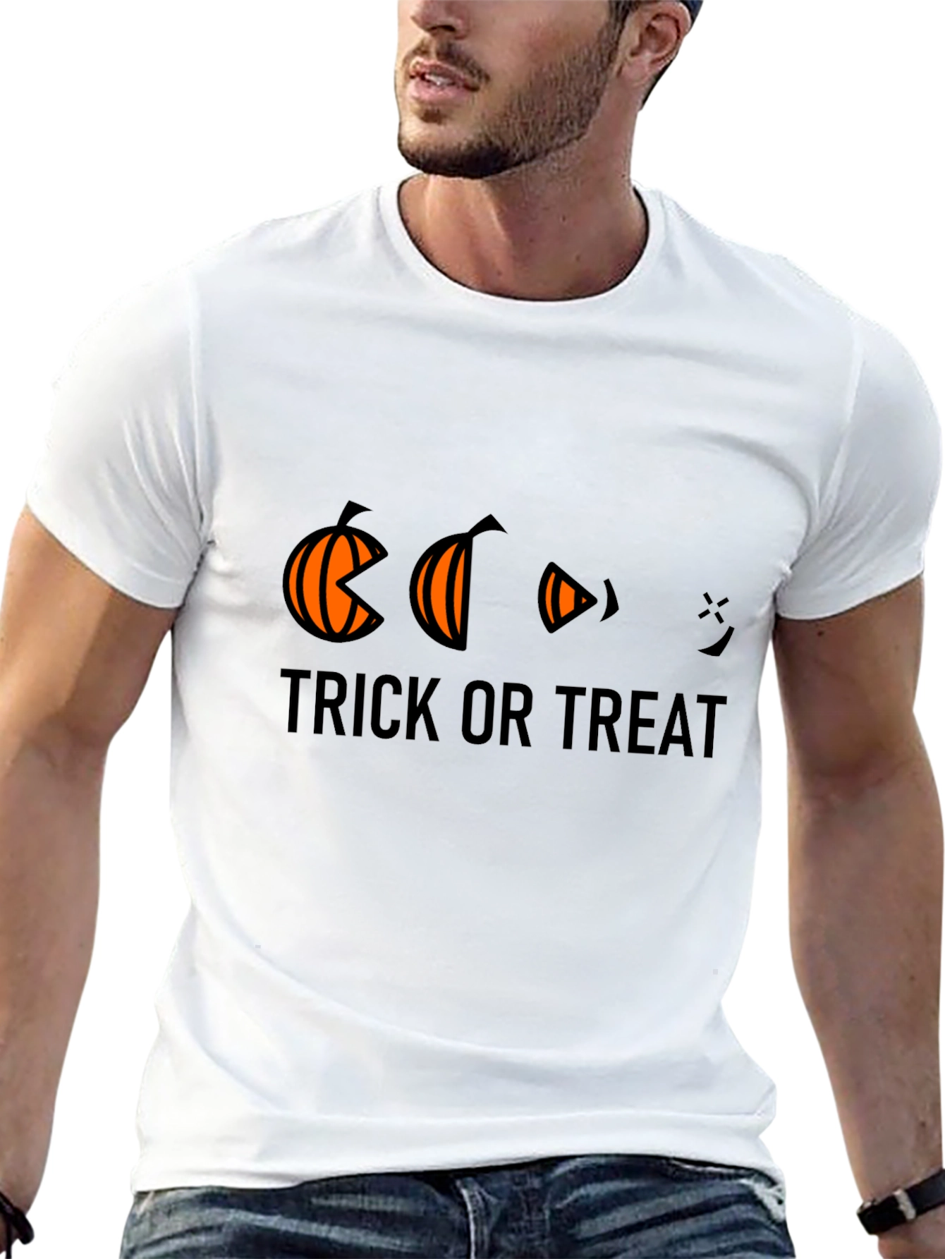 Halloween Trick or Treat Pumpkin Eating T-Shirt