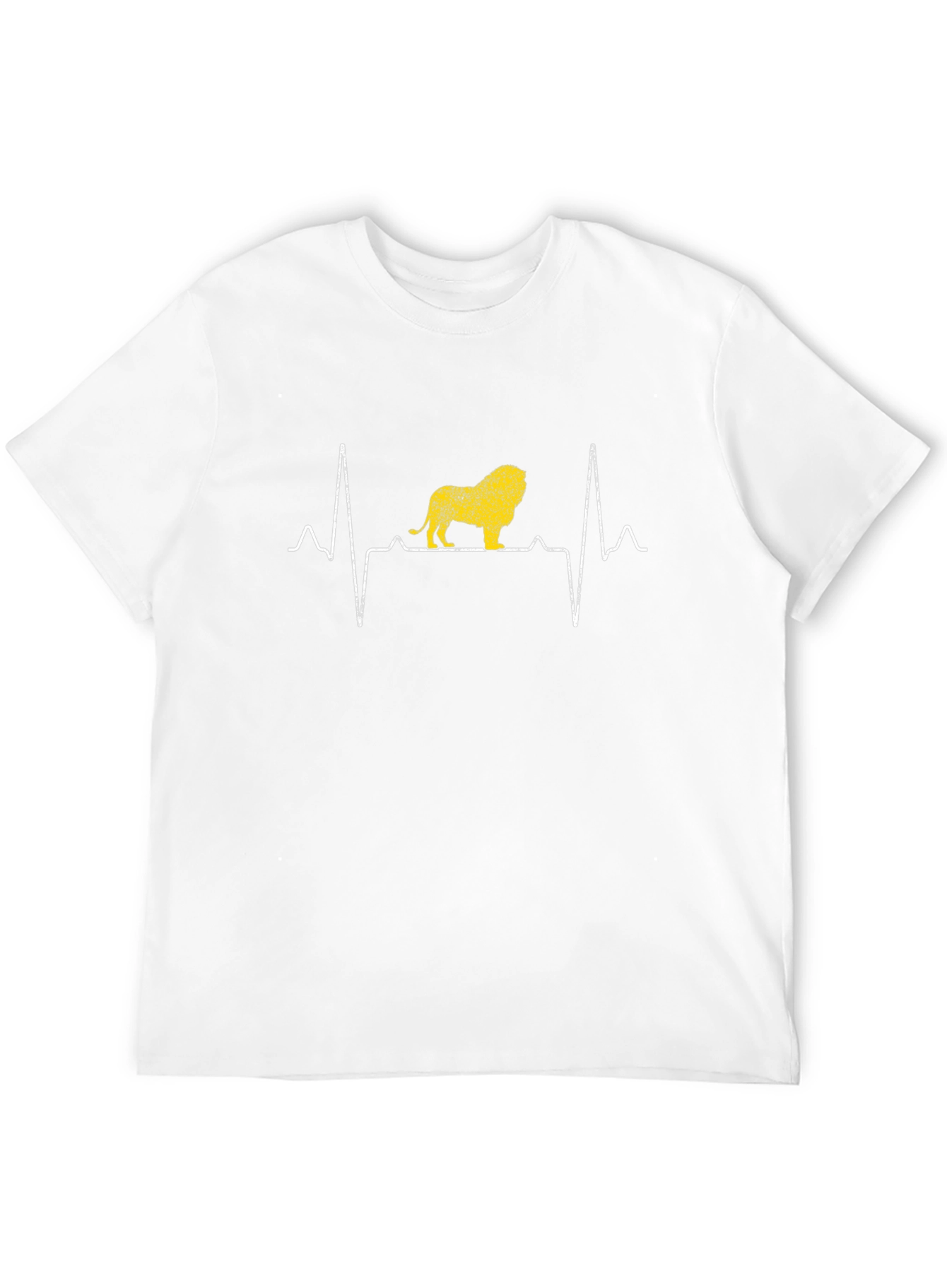 Lion Heartbeat T-Shirt - Black Graphic Tee