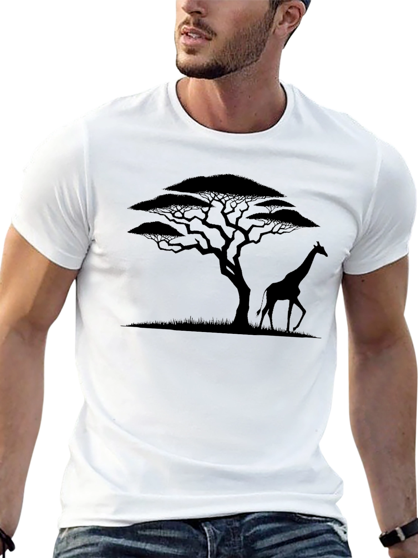 Safari Silhouette Black T-Shirt