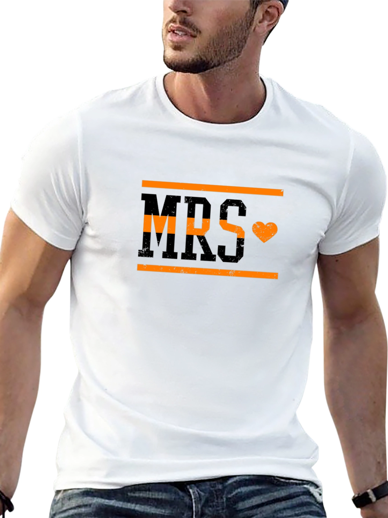 MRS with Heart Black T-Shirt