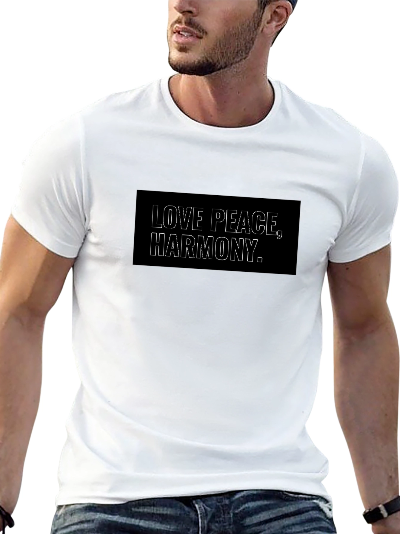 Love Peace Harmony T-Shirt - Unisex Black Tee