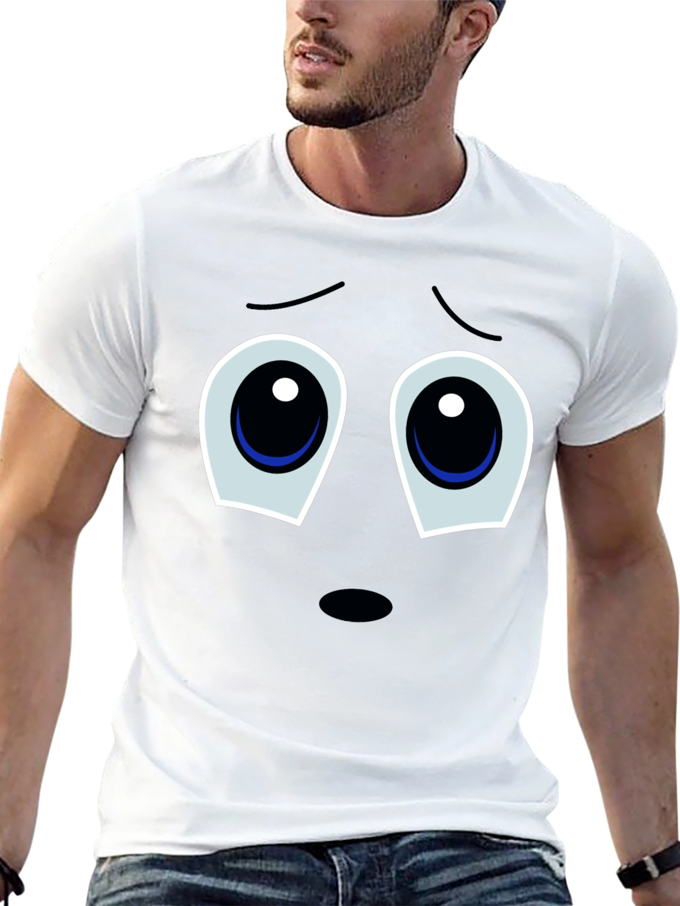 Sad Eyes T-Shirt - Black Graphic Tee