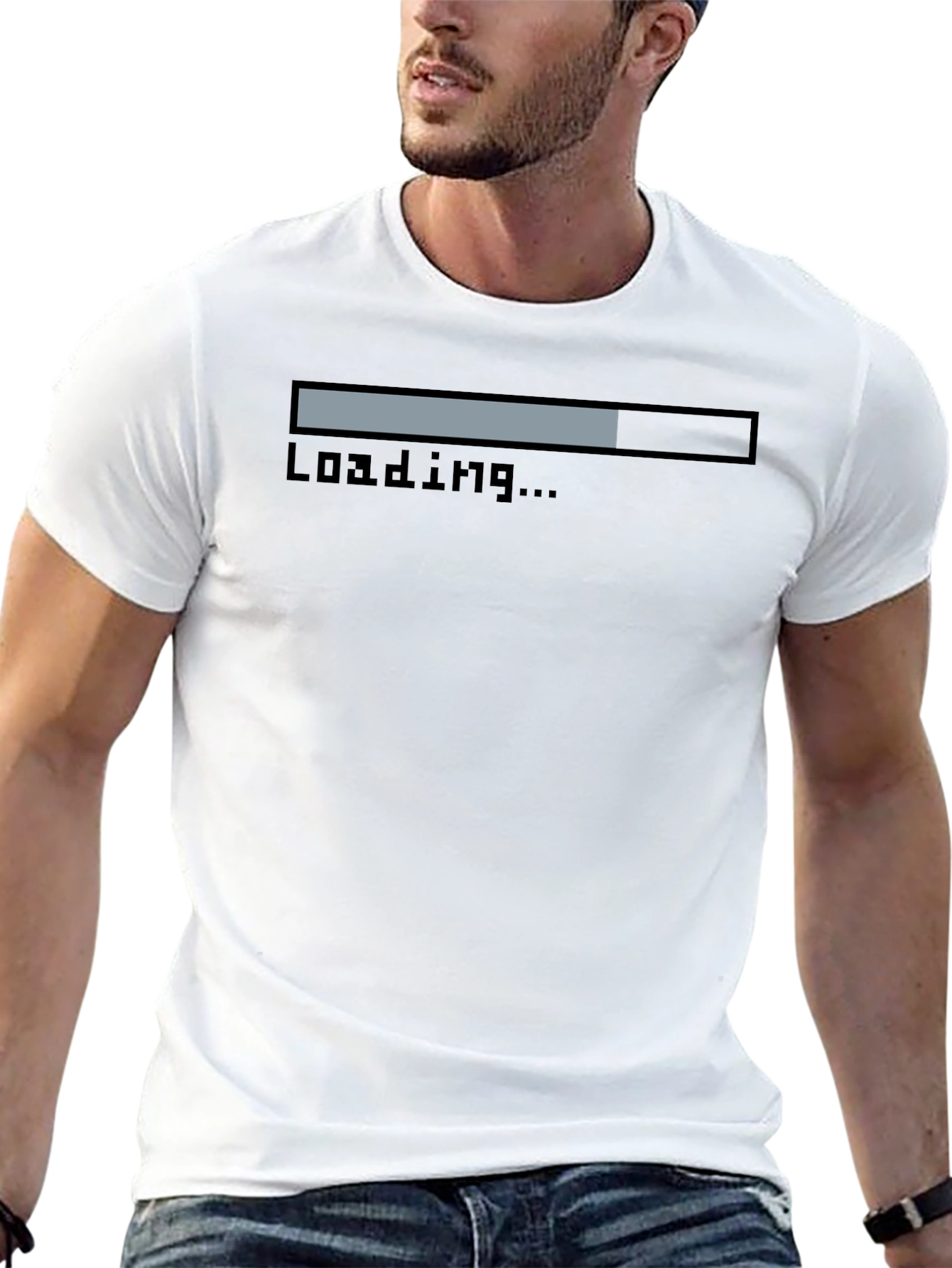 Loading Bar Black Graphic Tee