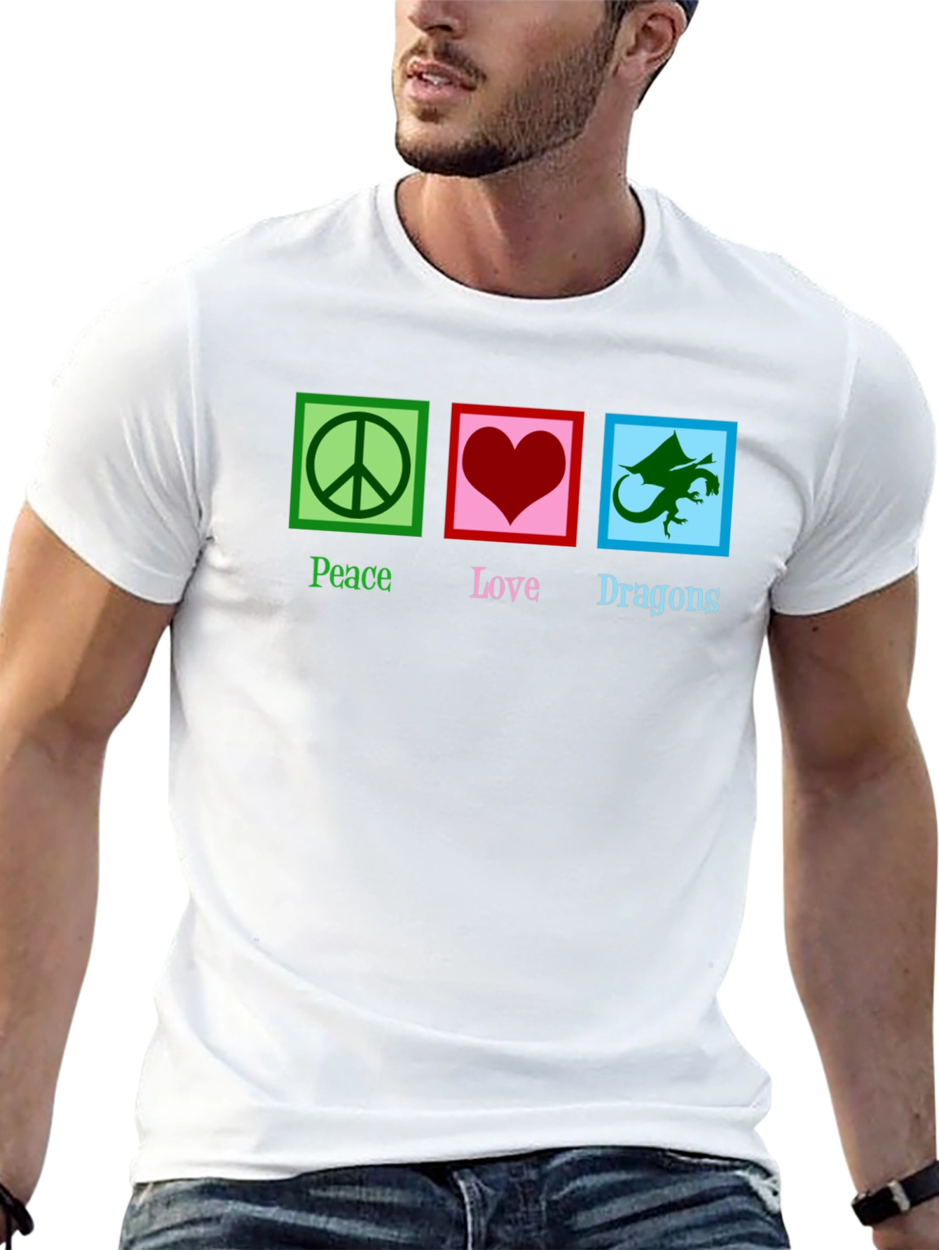 Peace Love Dragons Graphic T-Shirt