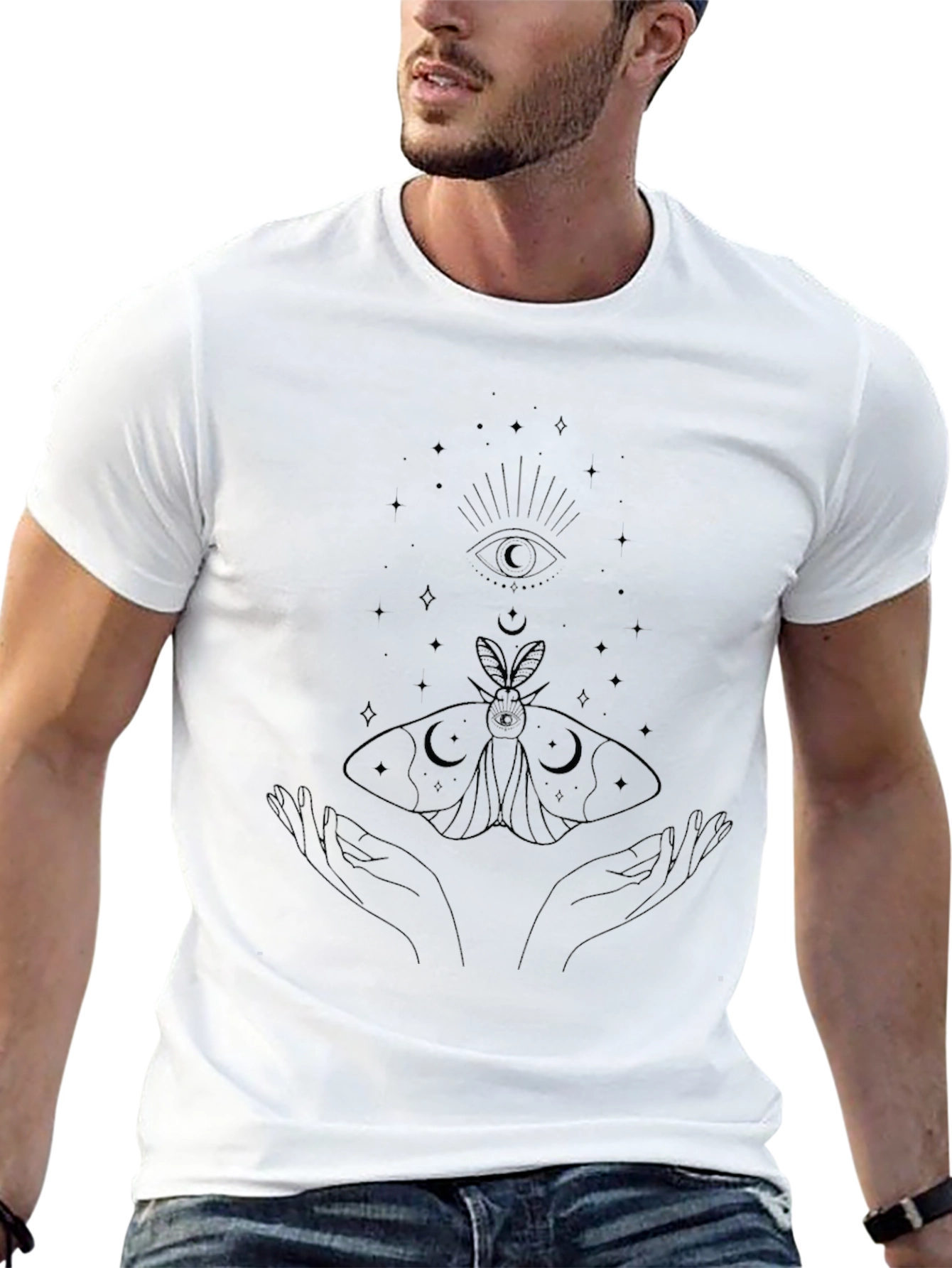 Mystic Moth Graphic Tee - Black