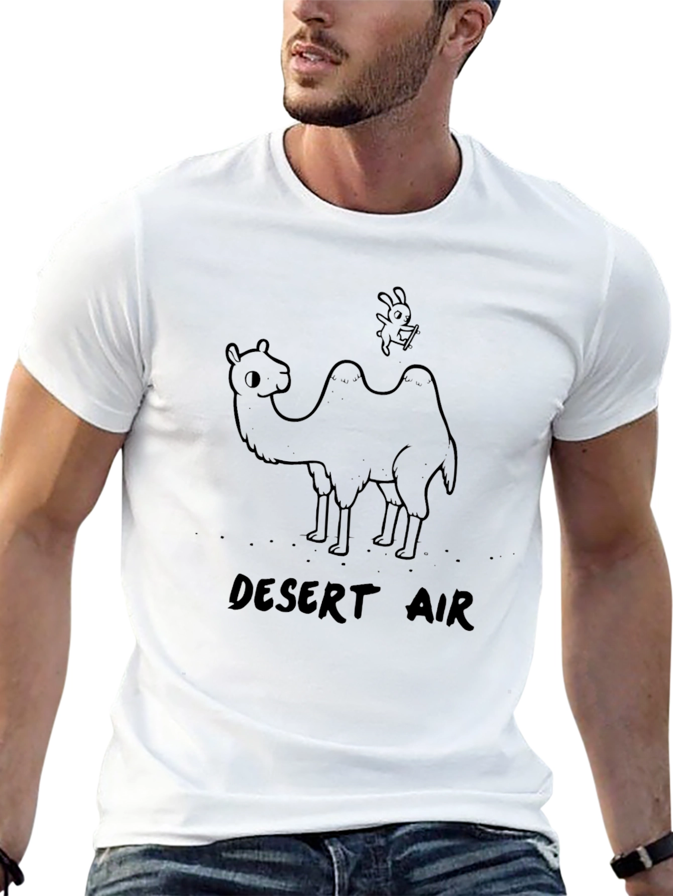 Desert Air Camel Graphic Black T-Shirt