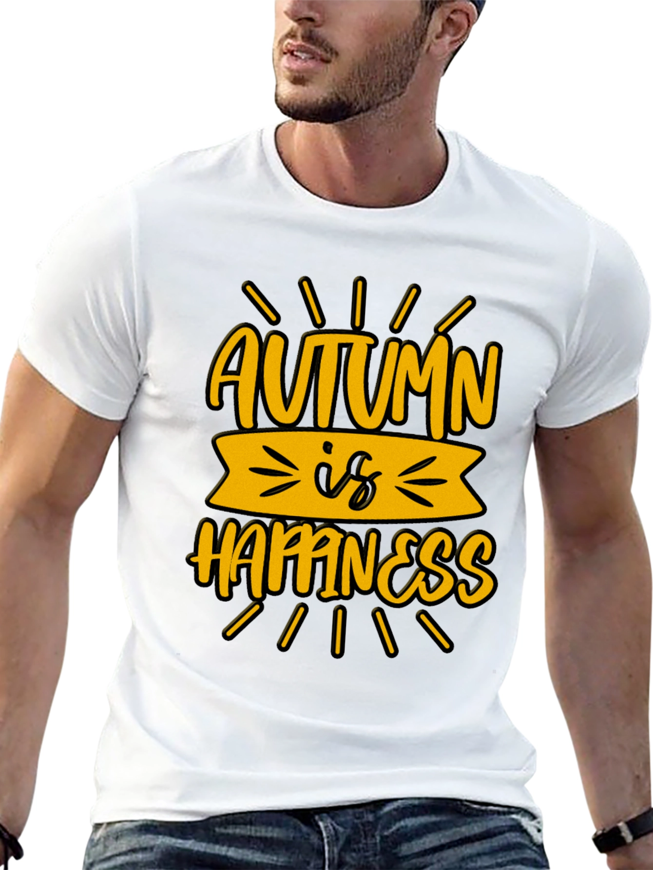 Autumn Happiness T-Shirt Fall Vibes Tee