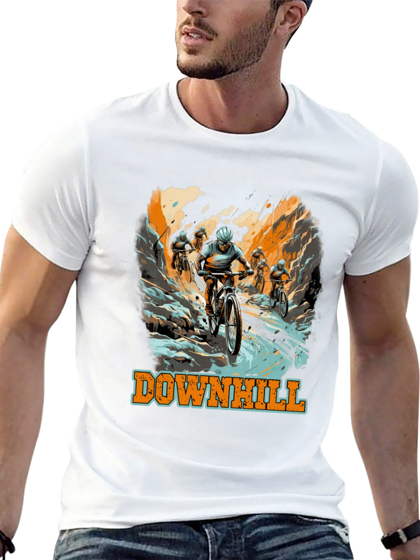 Downhill Mountain Biking Graphic Tee