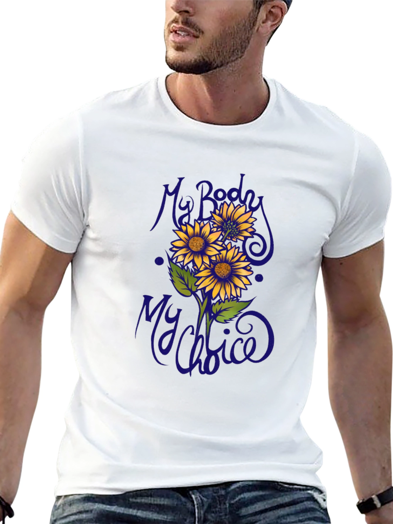 My Body My Choice Sunflower Graphic Tee