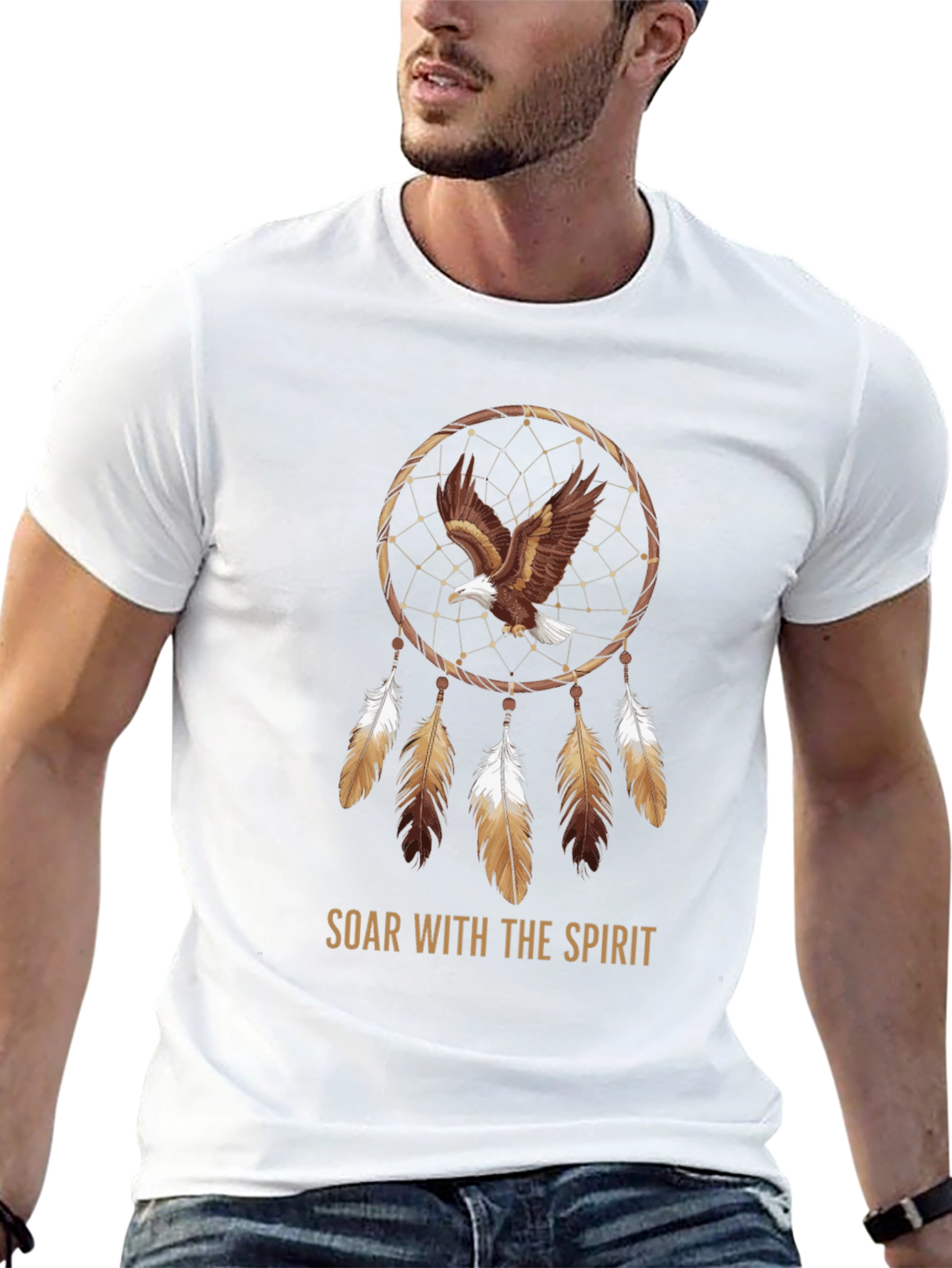 Eagle Dreamcatcher Graphic Tee - Soar with the Spirit