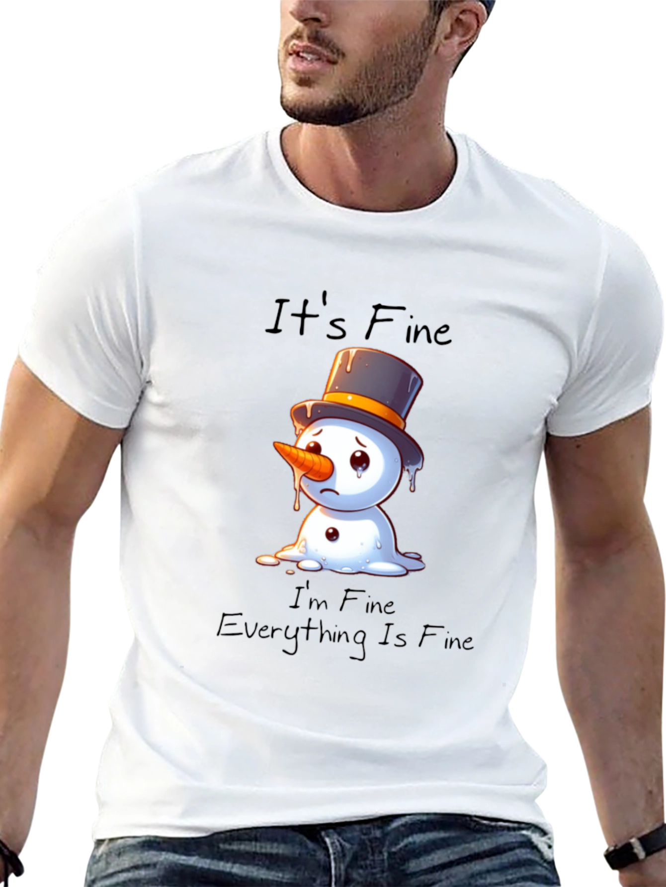 Its Fine Snowman Graphic Tee