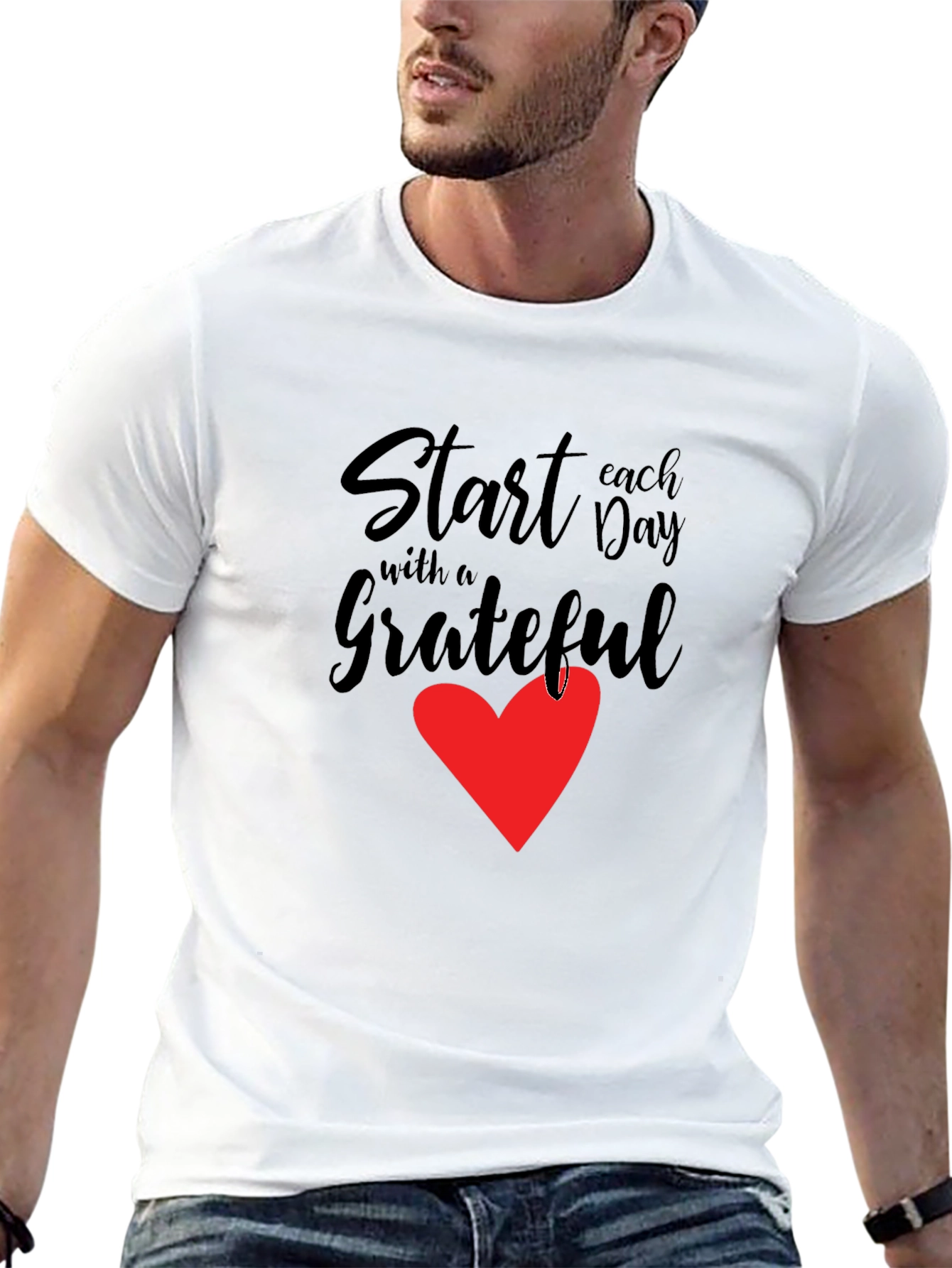 Grateful Heart Graphic Tee - Casual Comfort