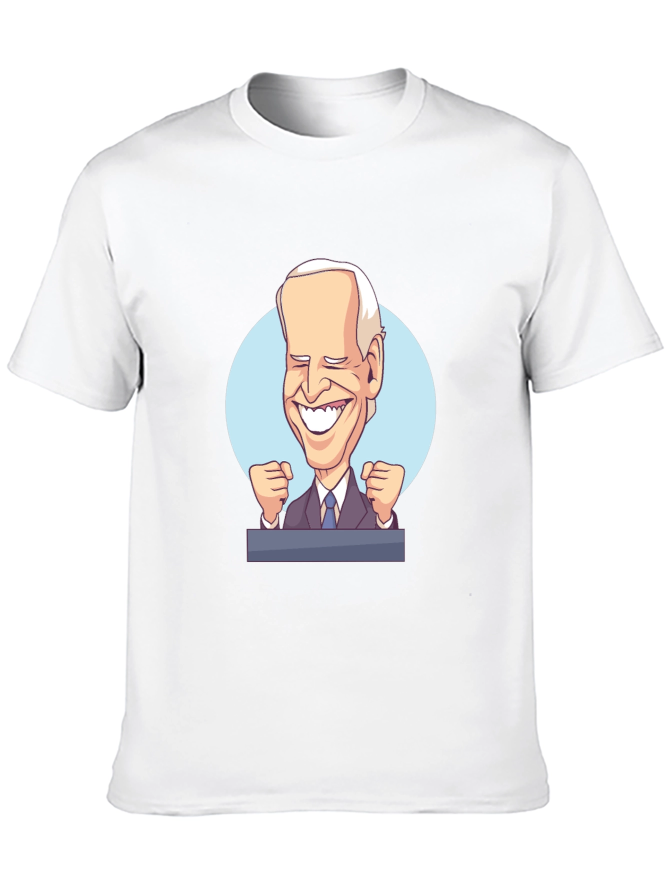 Joe Biden Cartoon Graphic Black T-Shirt