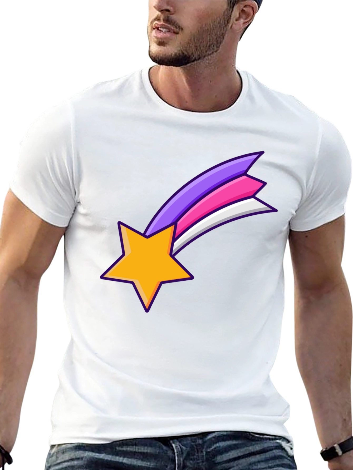 Shooting Star Graphic Black T-Shirt