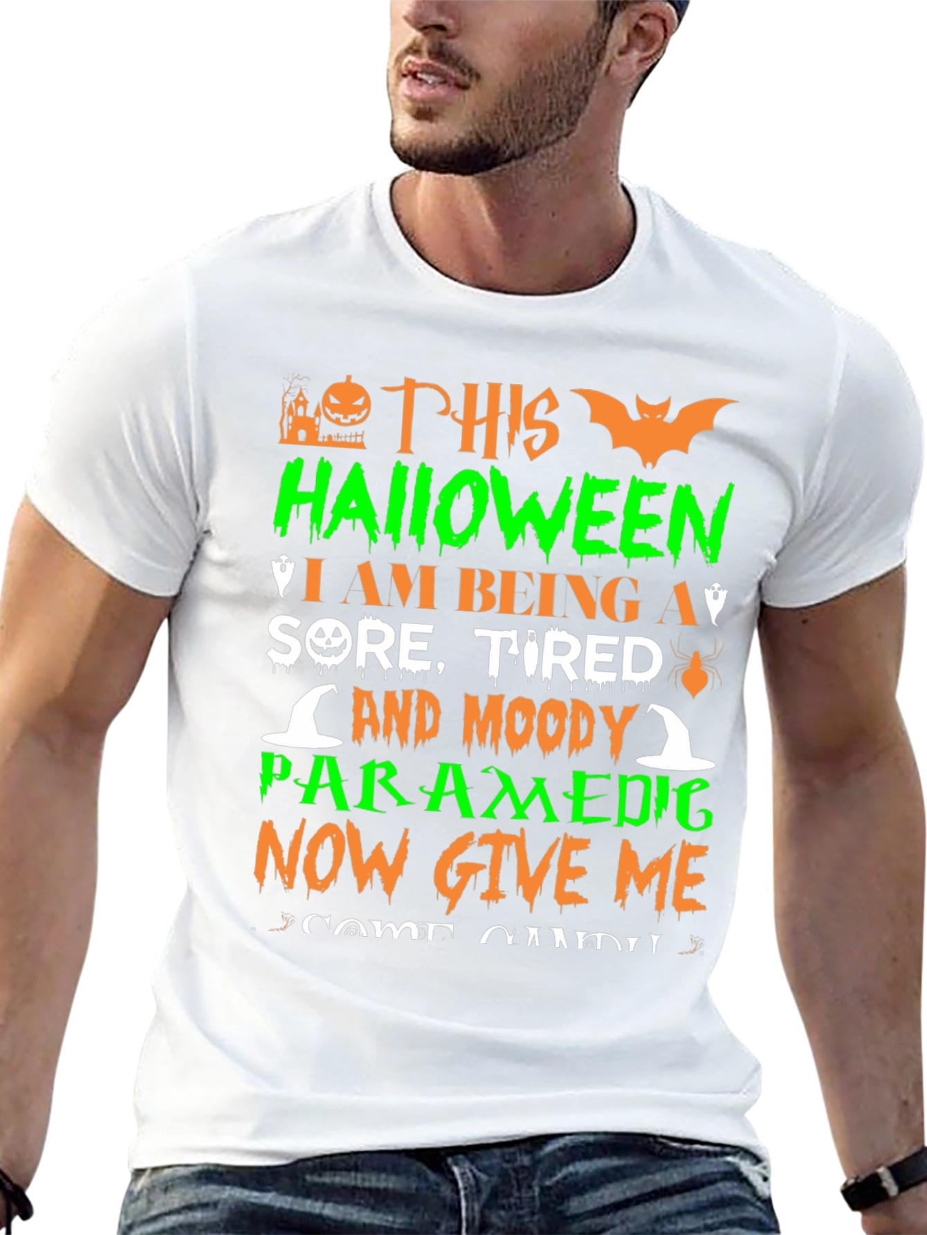 Halloween Paramedic T-Shirt: Sore Tired & Moody!