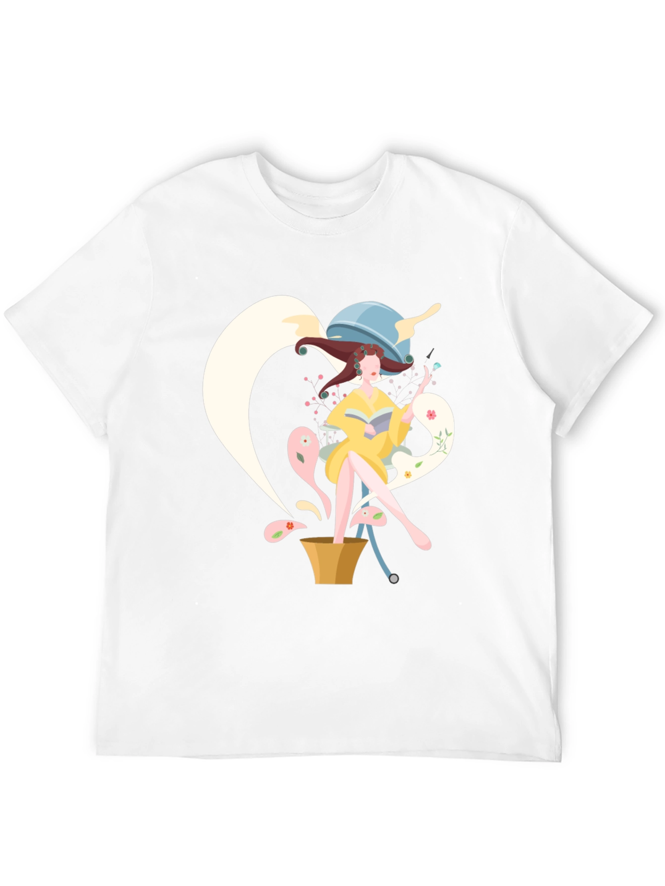 Stylish Black T-Shirt with Artistic Woman Graphic