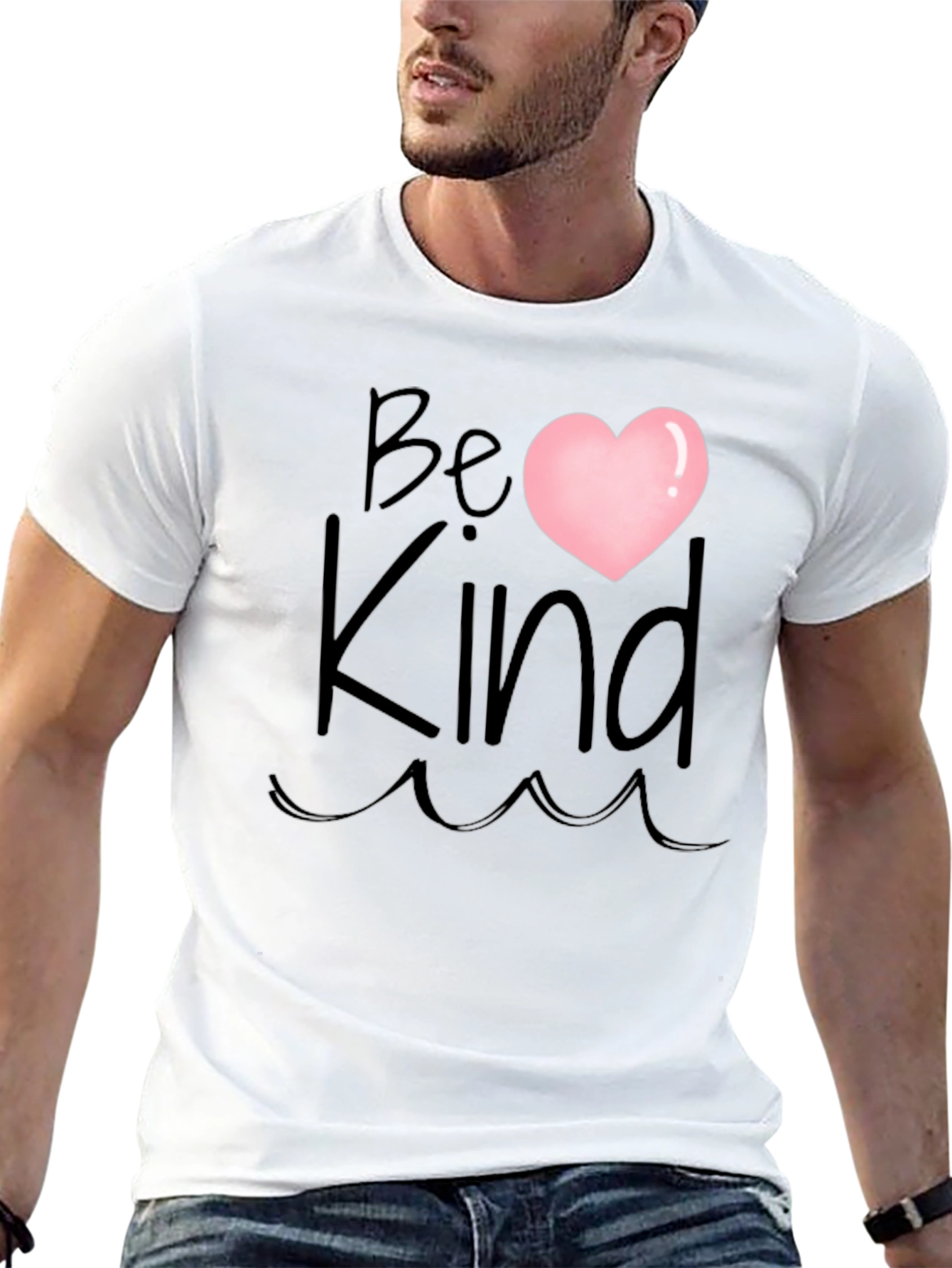 Be Kind Heart T-Shirt - Black