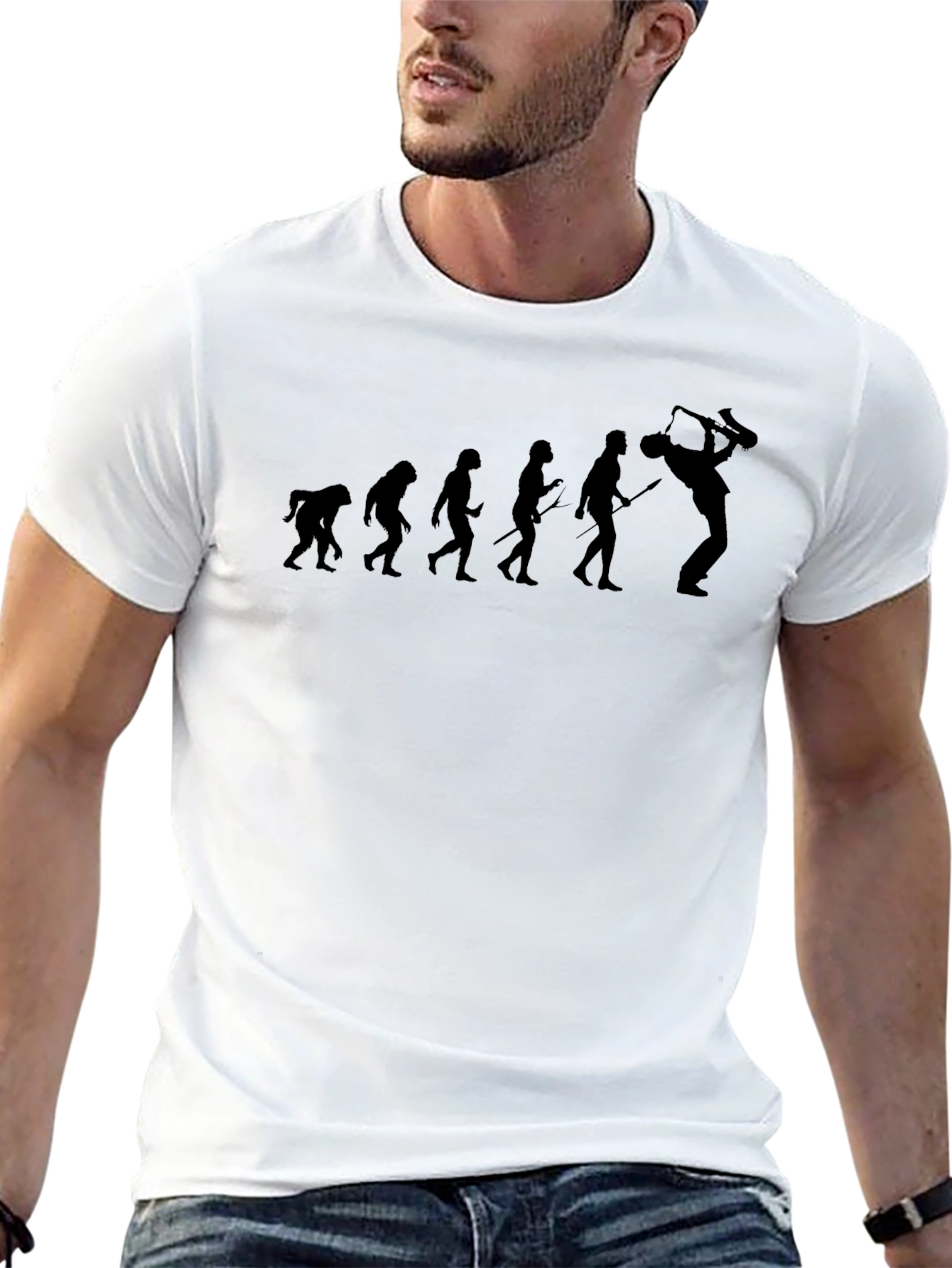 Evolution of Saxophone Player T-Shirt