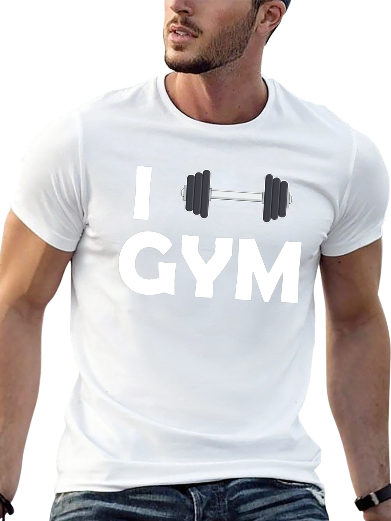 I Love Gym Graphic T-Shirt - Workout Apparel