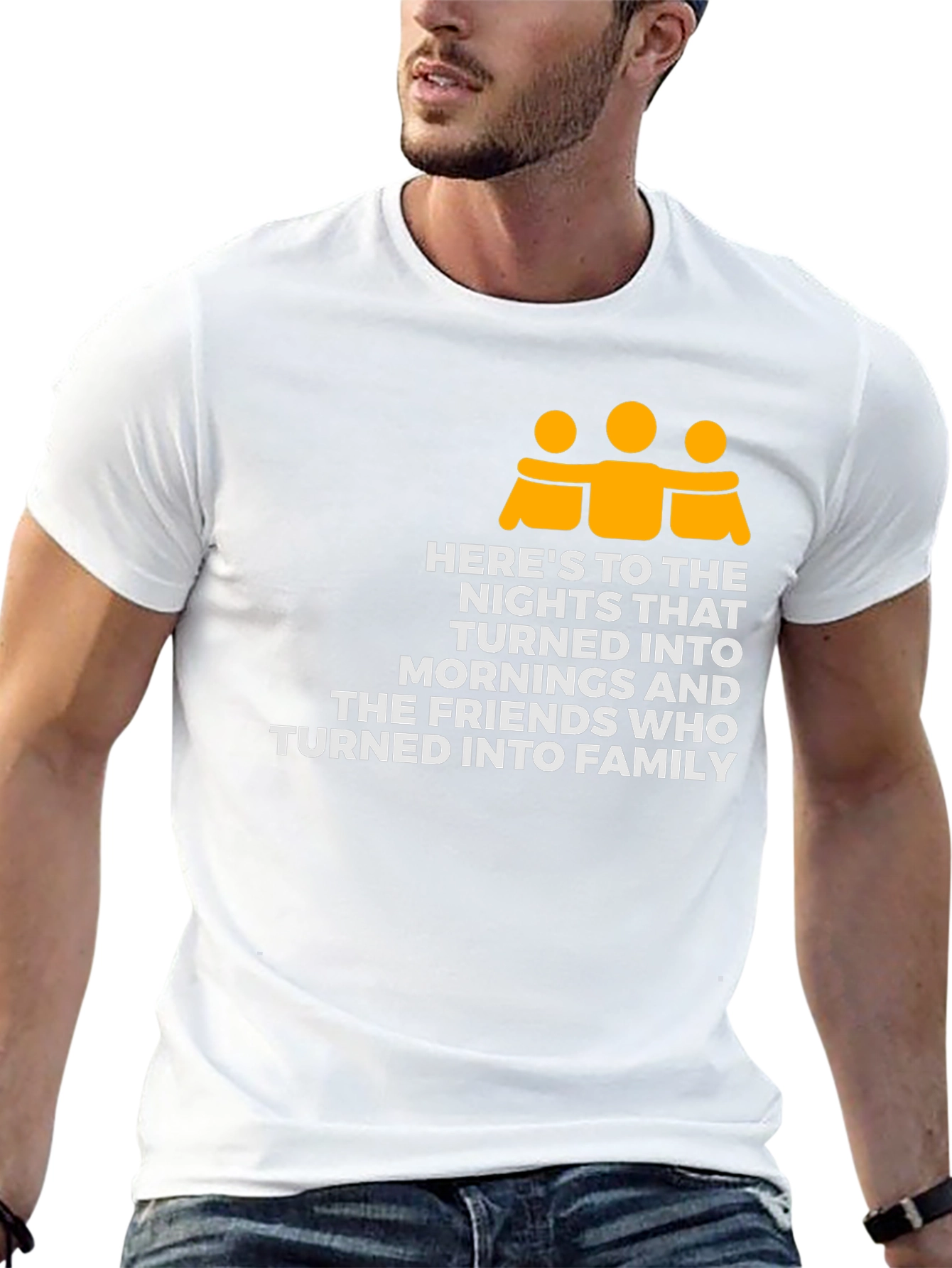 Friends Turned Family T-Shirt - Nights Into Mornings