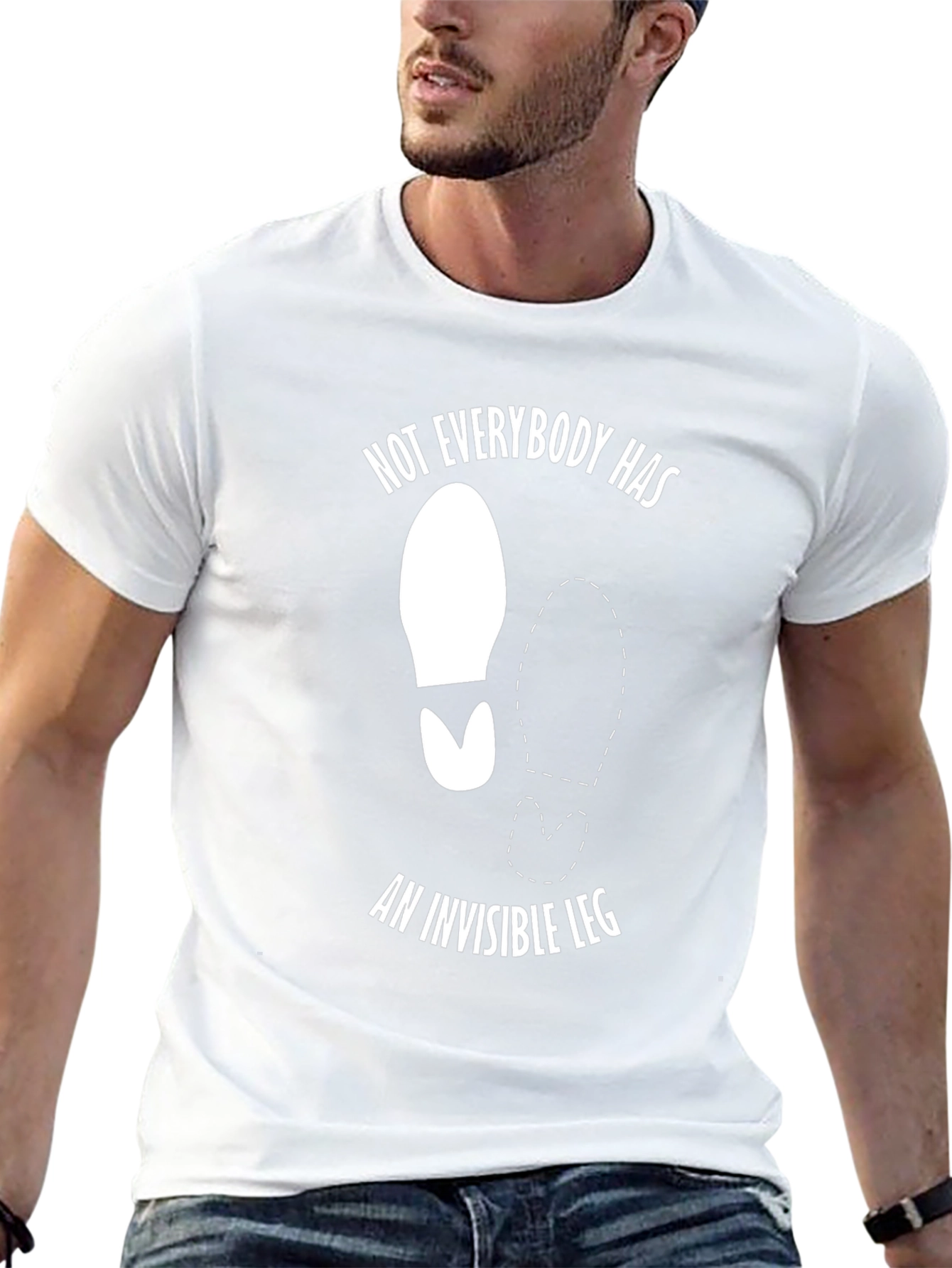 Funny Amputee T-Shirt - Invisible Leg Humor
