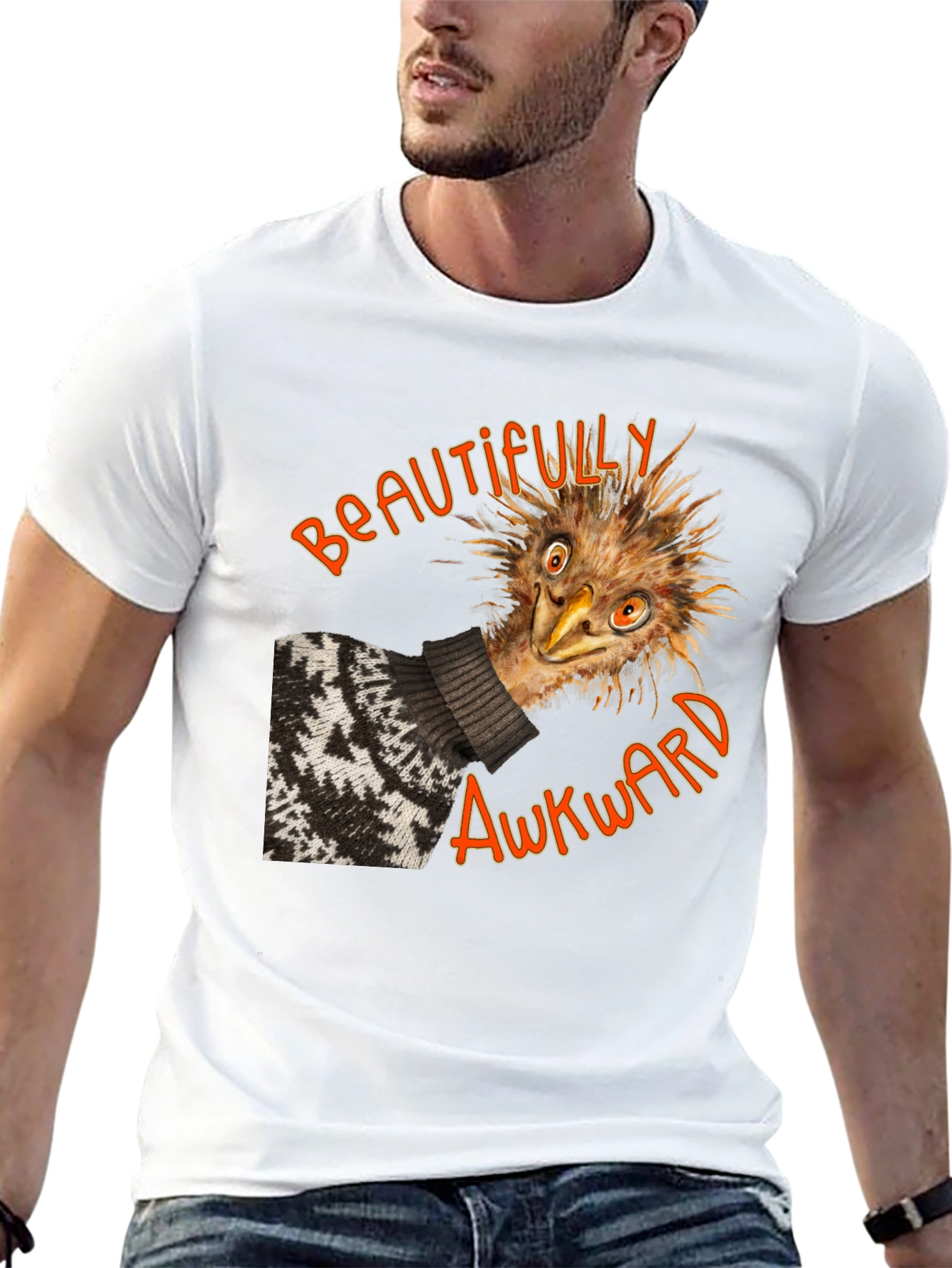 Beautifully Awkward Emu Graphic Tee