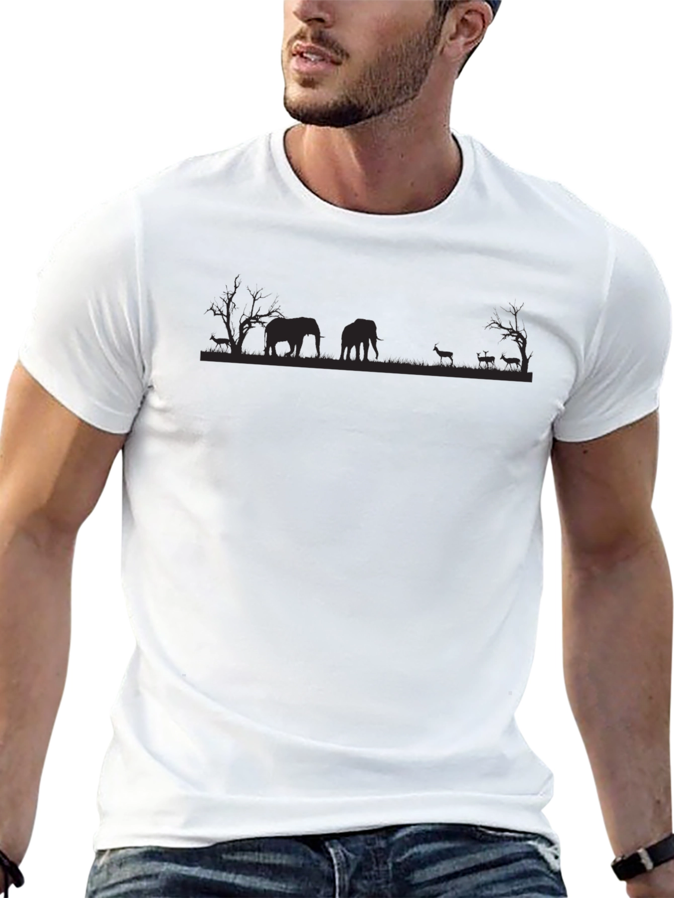 African Silhouette Graphic Tee - Unisex Black T-Shirt