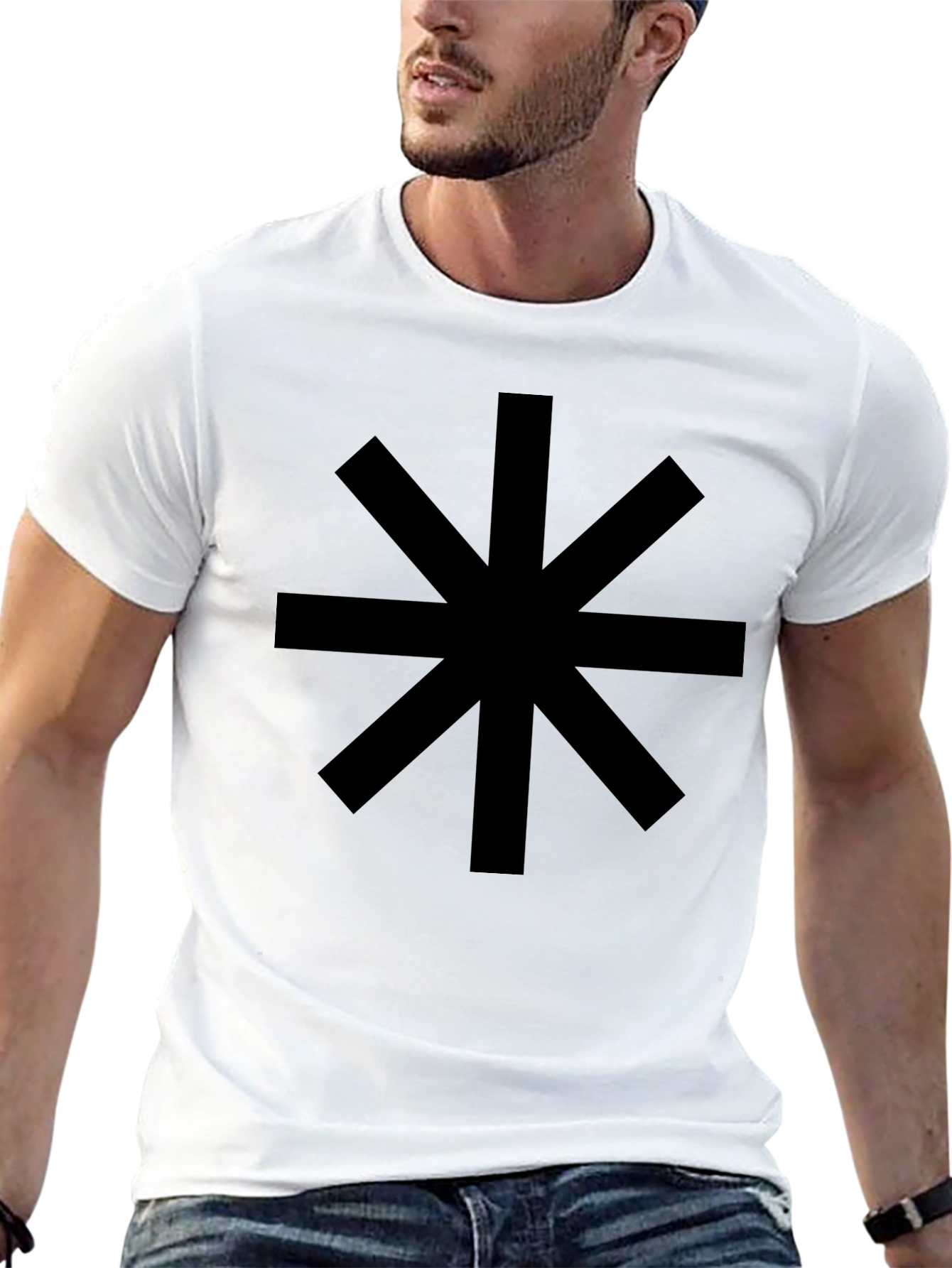 Bold Black Star T-Shirt - Graphic Tee