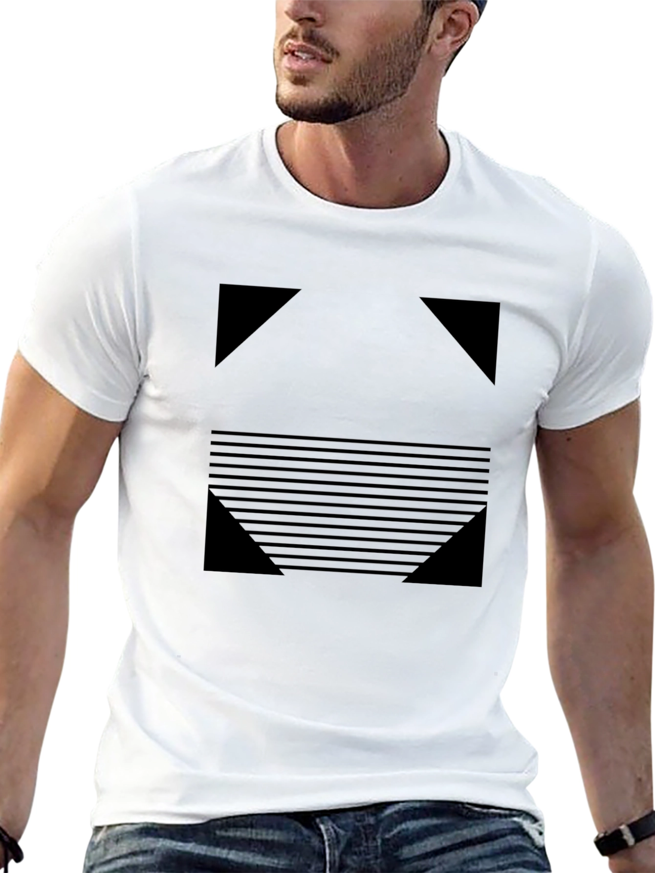 Geometric Black T-Shirt