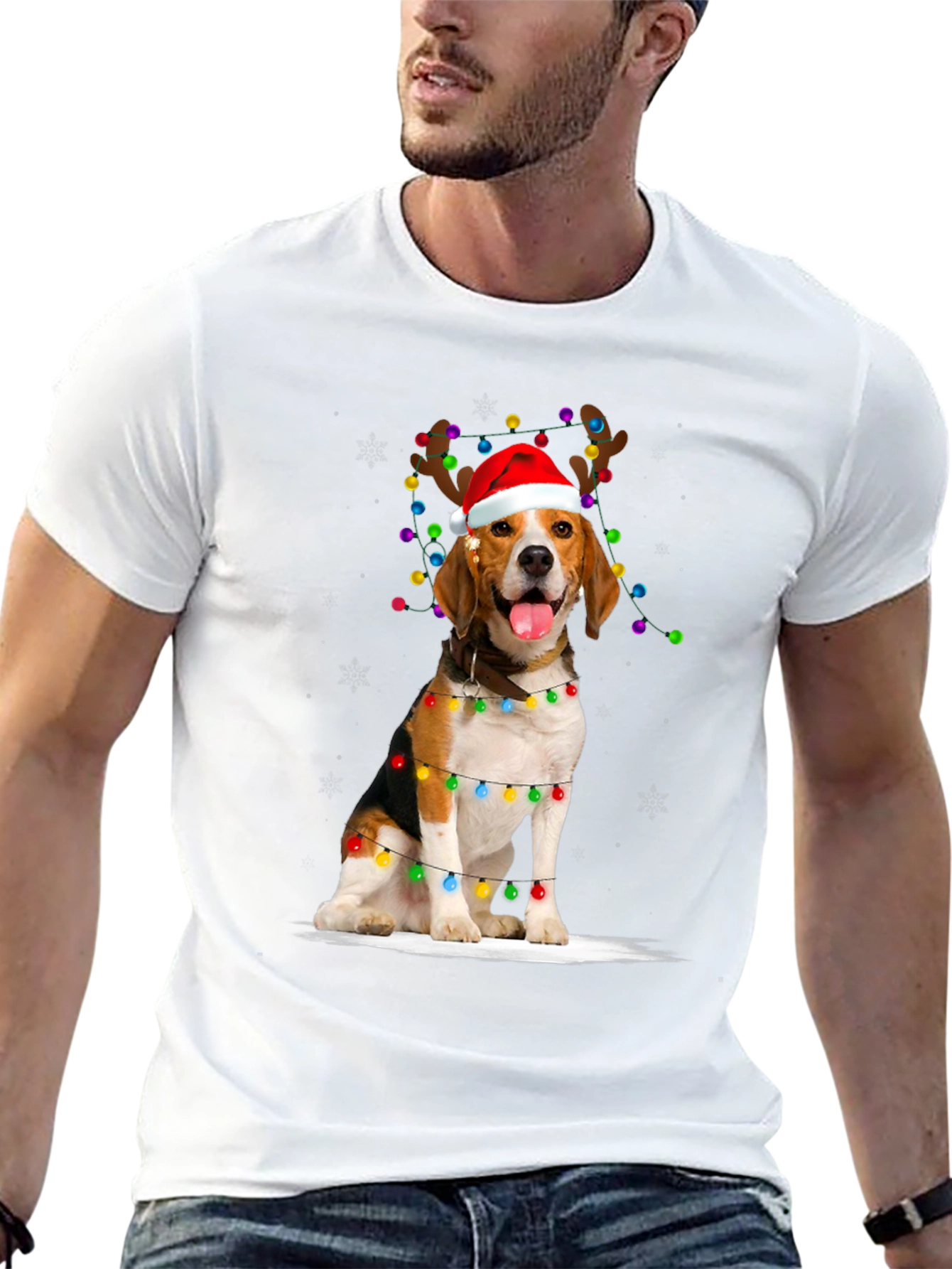 Festive Beagle Holiday T-Shirt