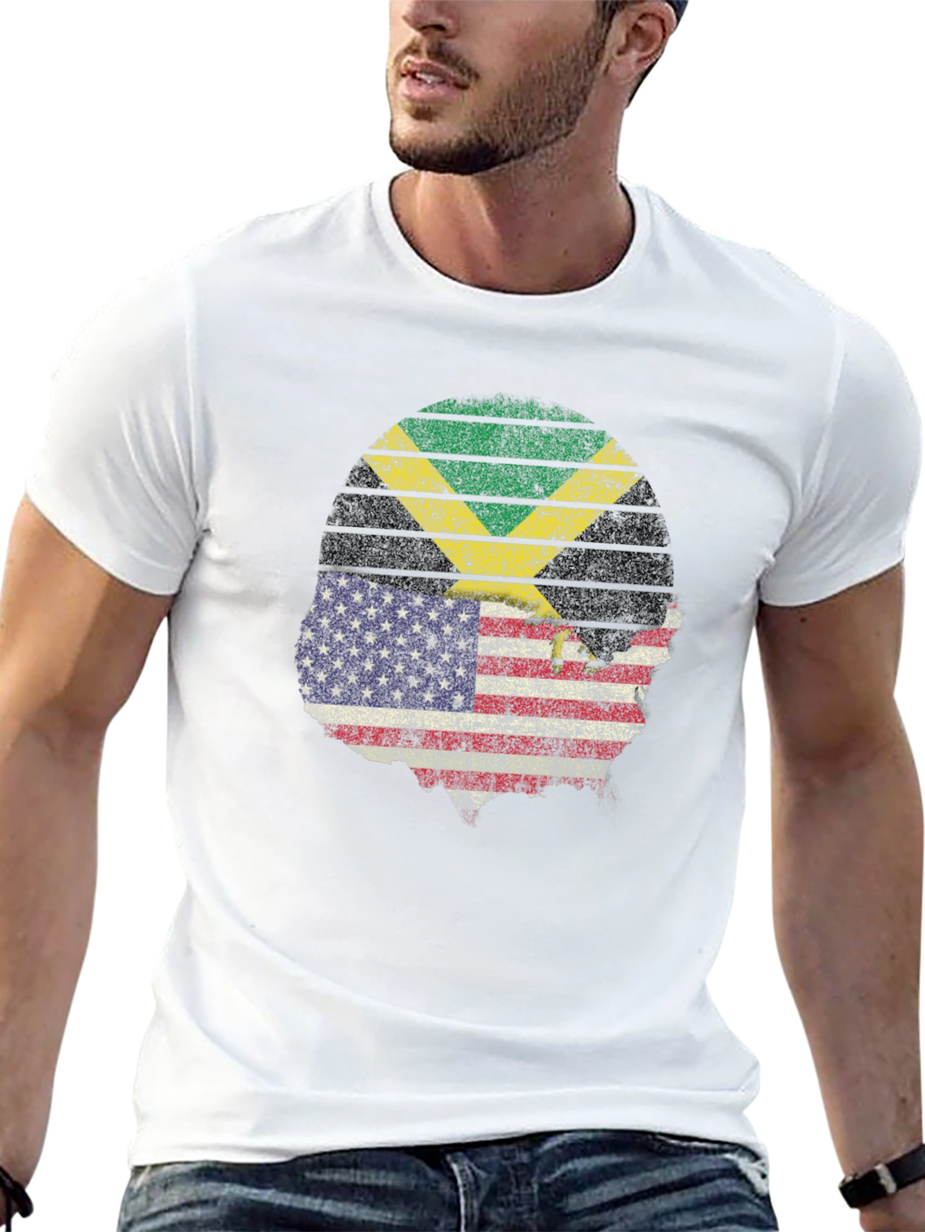 Jamaica USA Flag T-Shirt