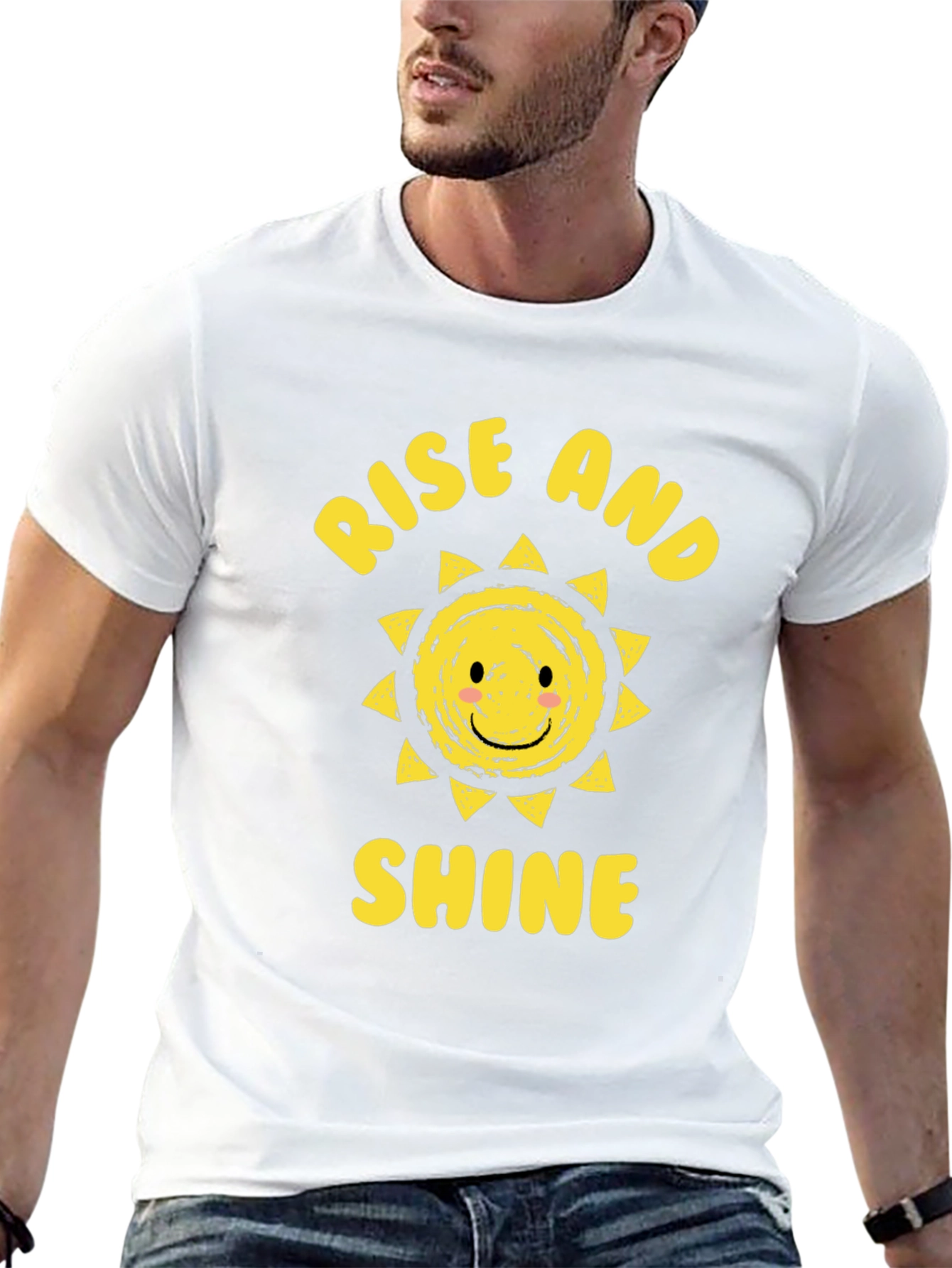 Rise and Shine Graphic Tee - Black Cotton T-Shirt