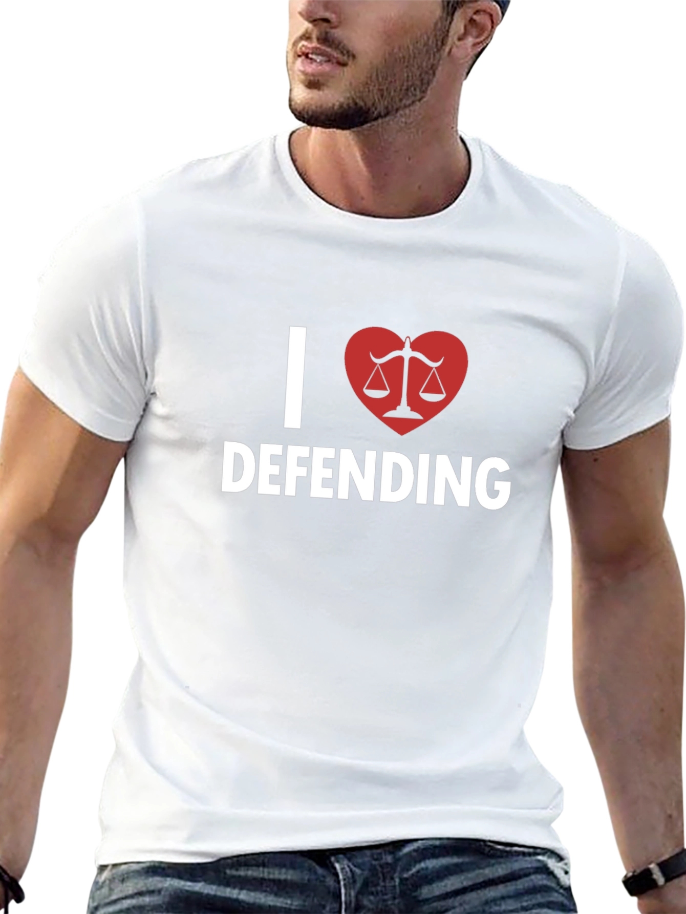 I Love Defending T-Shirt Lawyer Gift Black Tee