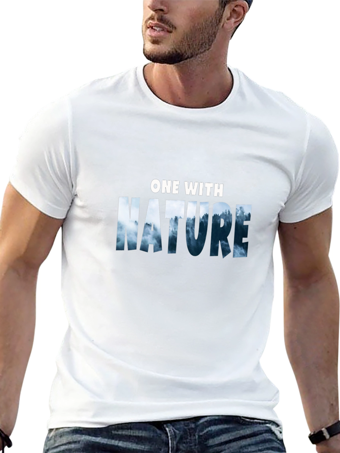 Nature Graphic Tee - One with Nature Black T-Shirt