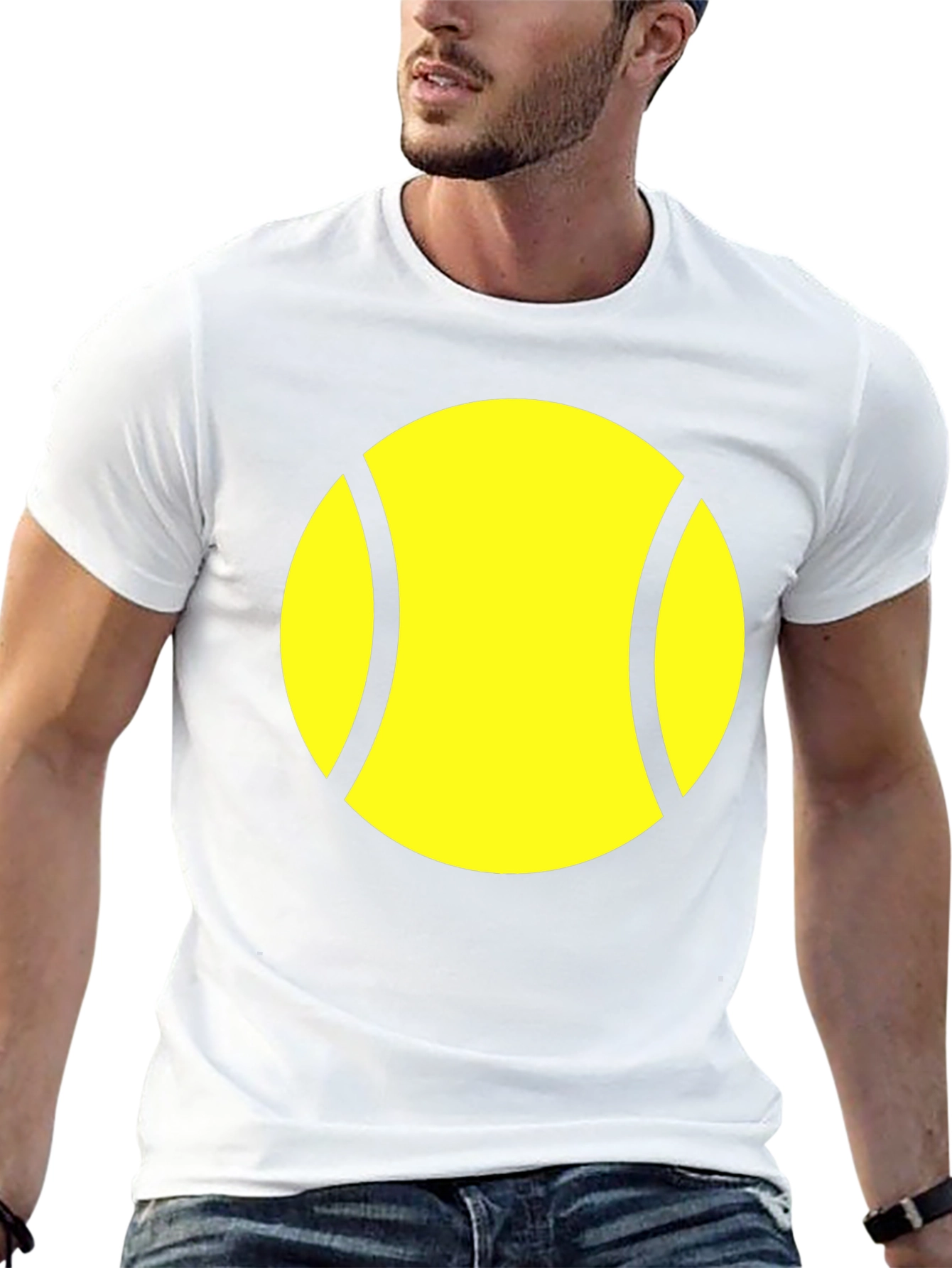 Tennis Ball Graphic T-Shirt - Black