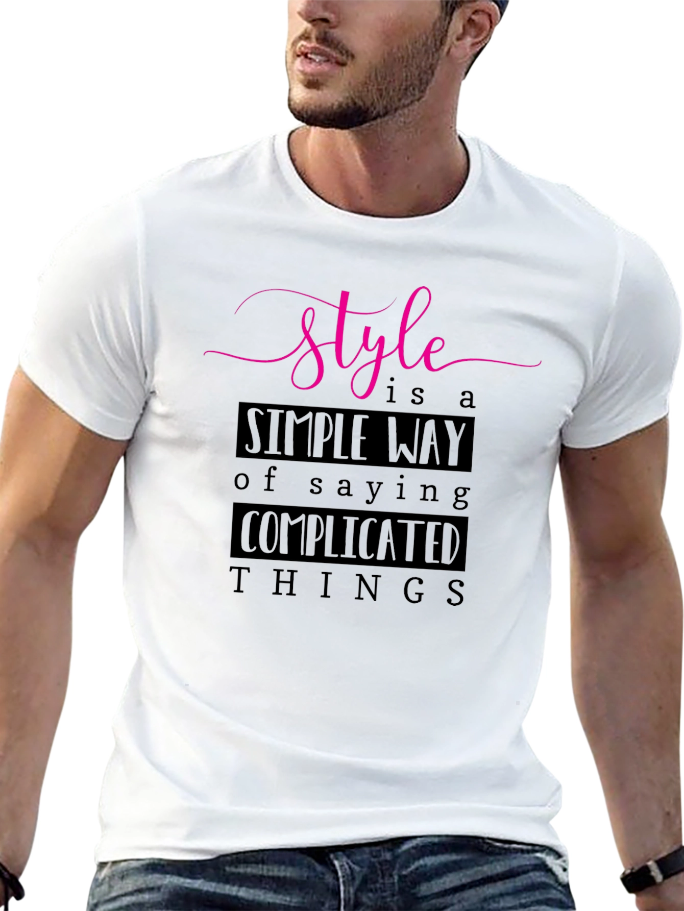 Stylish Black T-Shirt with Motivational Quote
