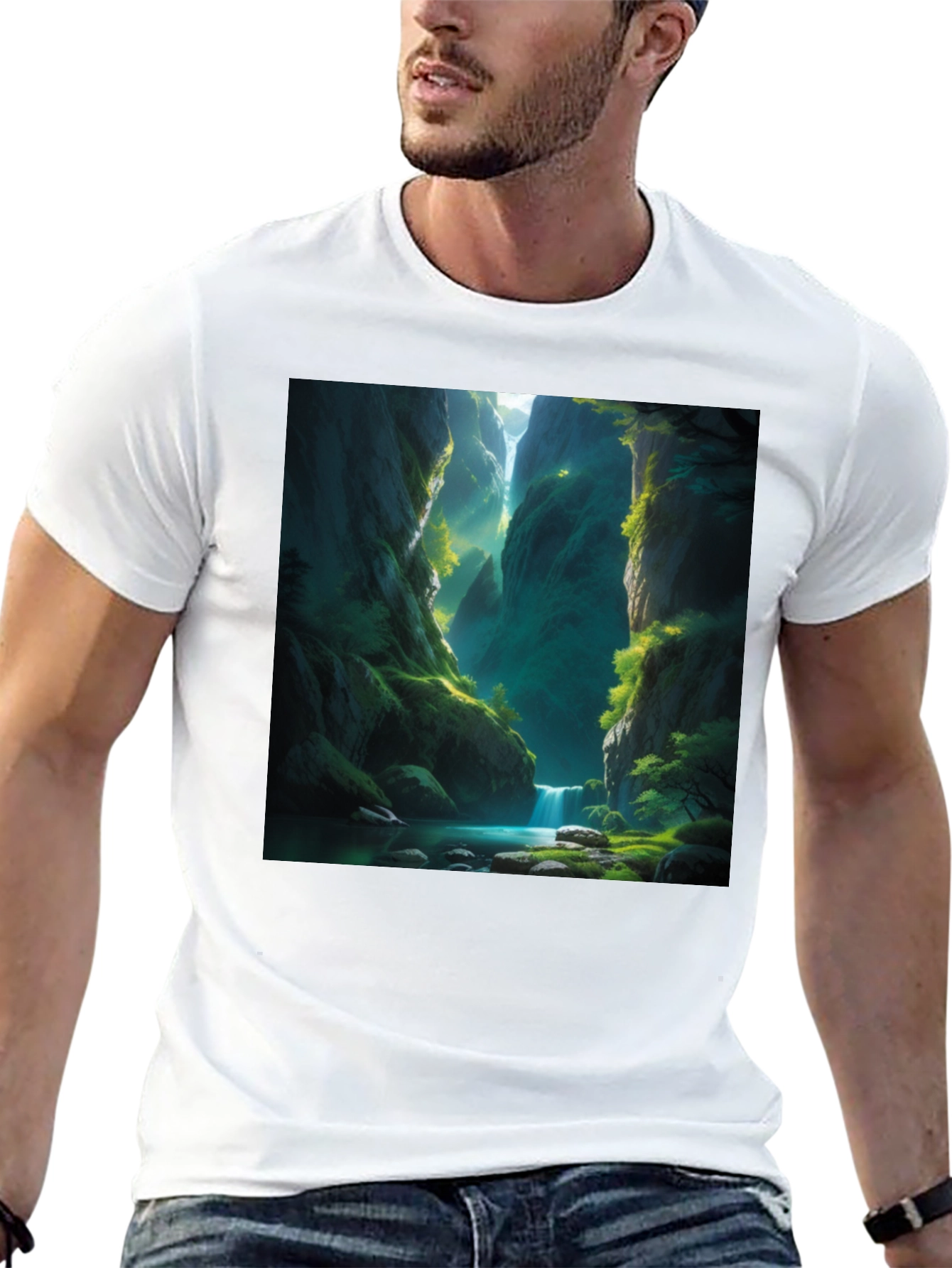 Natures Path Tee: Black Graphic T-Shirt