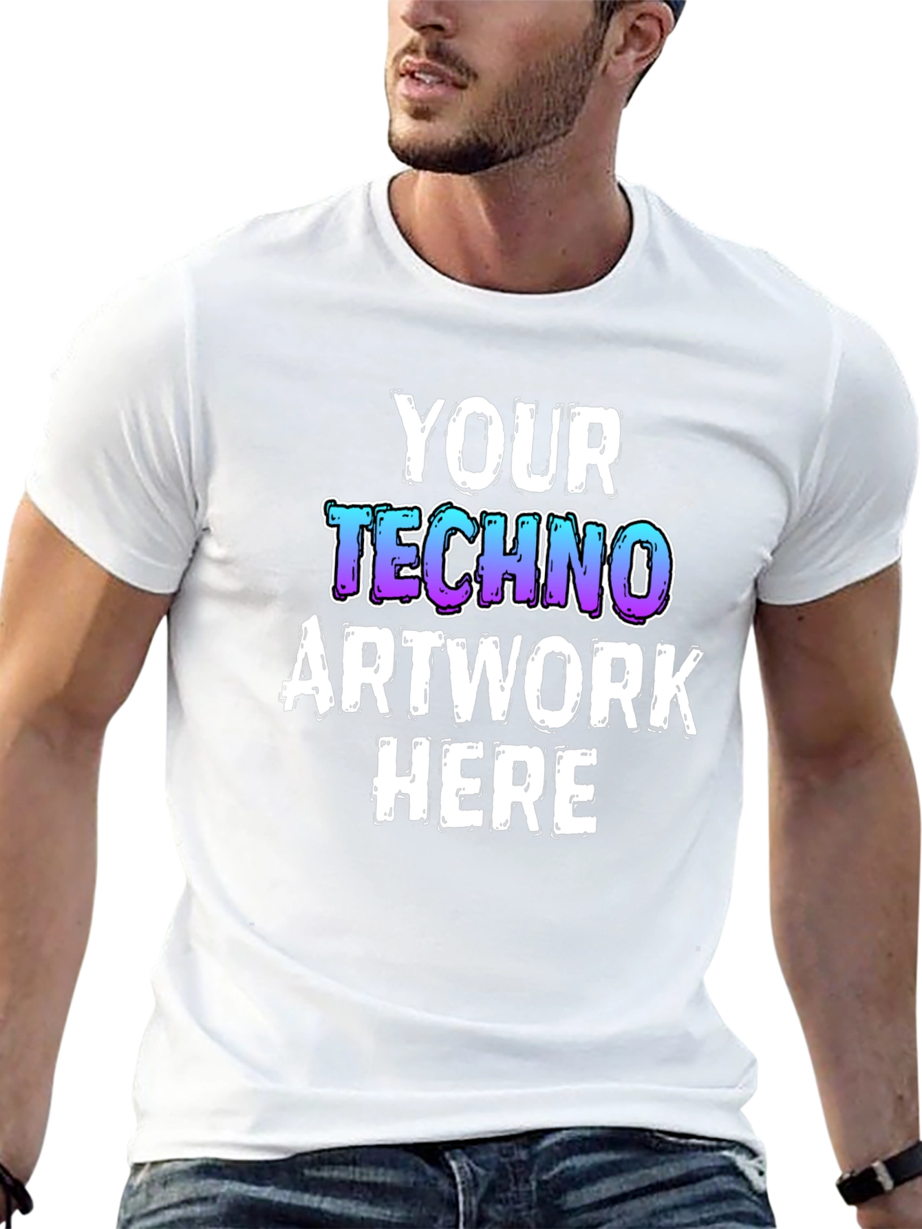 Your Techno Artwork Here Black T-Shirt