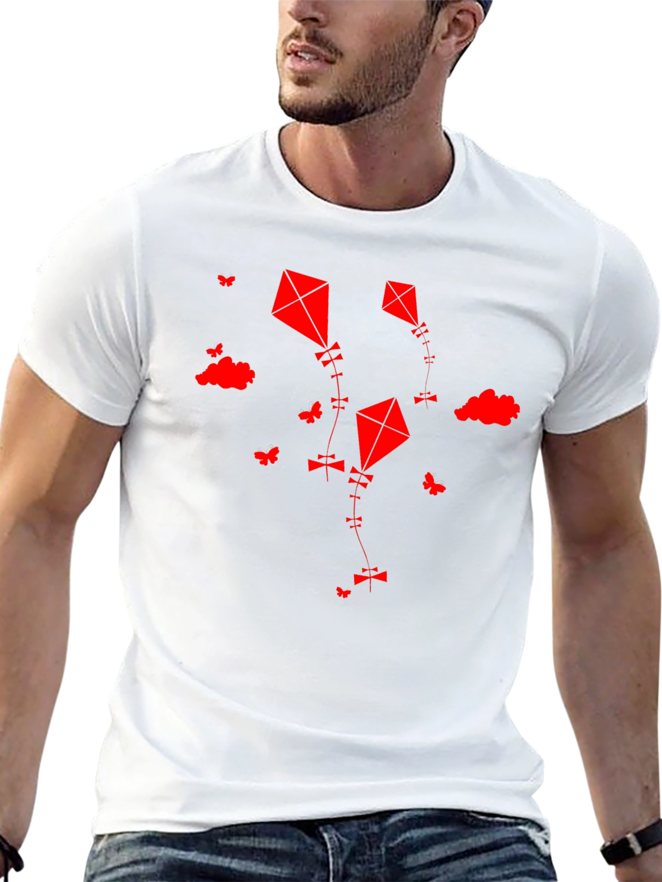 Red Kite Graphic Black T-Shirt