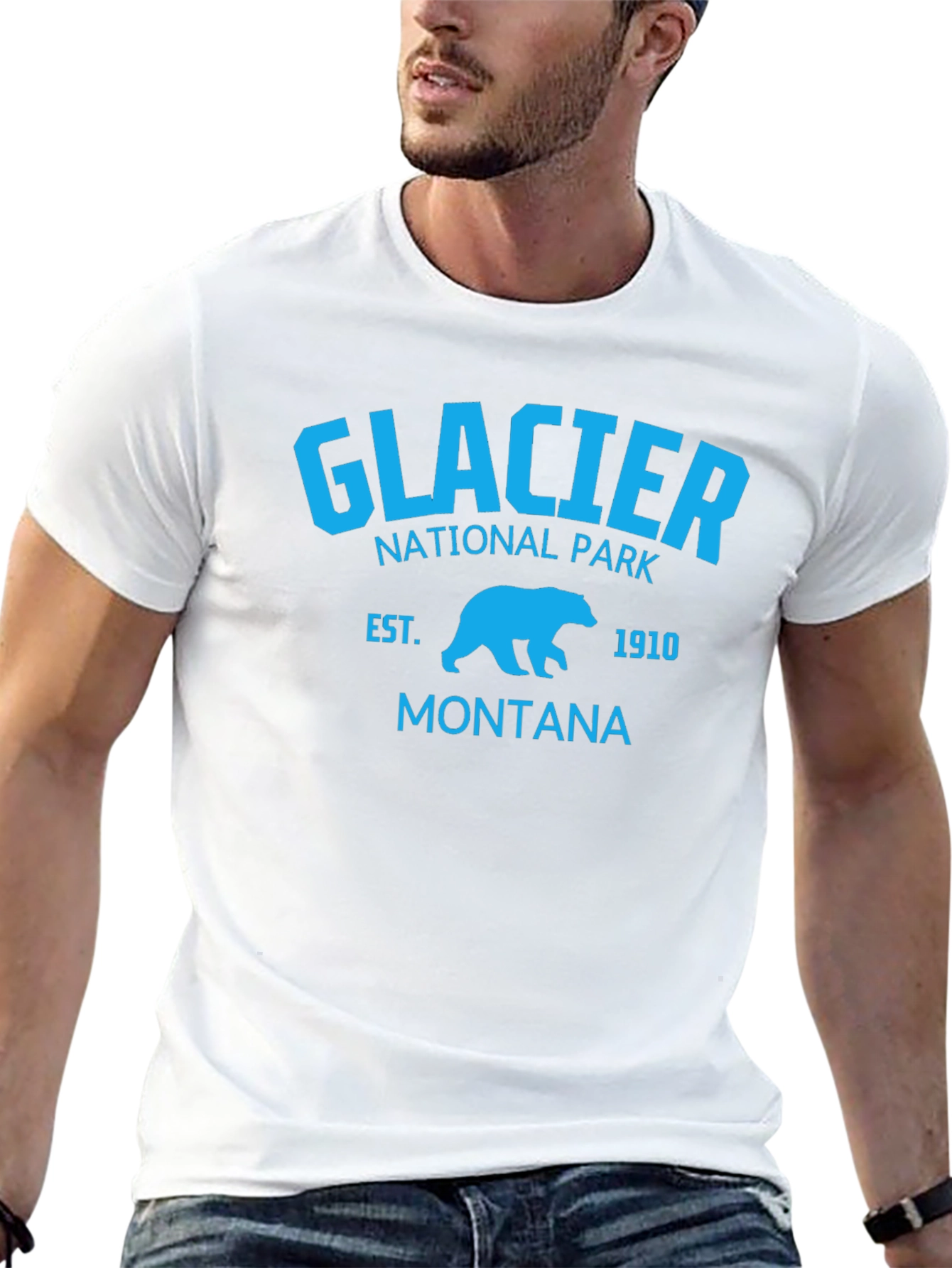 Glacier National Park Black T-Shirt