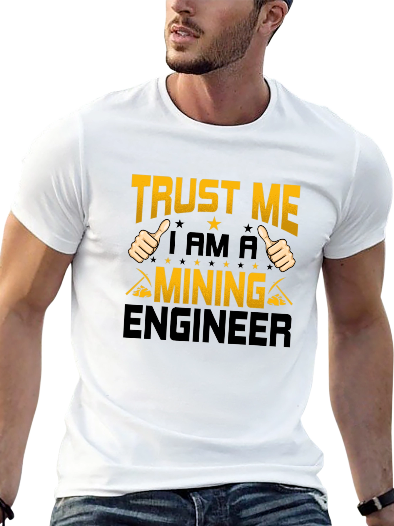 Trust Me Im a Mining Engineer Black T-Shirt