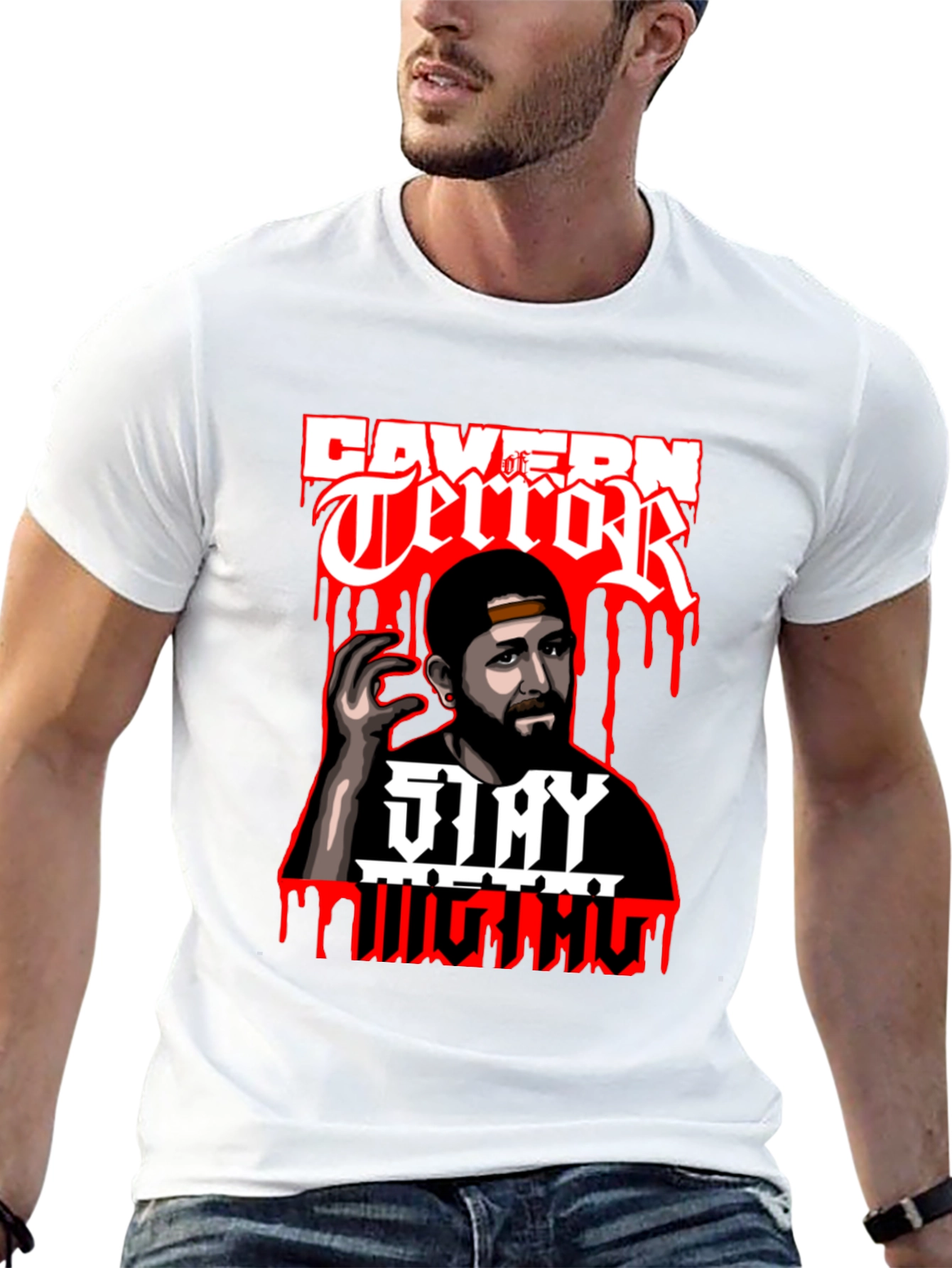 Cavern of Terror Stay Mighty Graphic T-Shirt