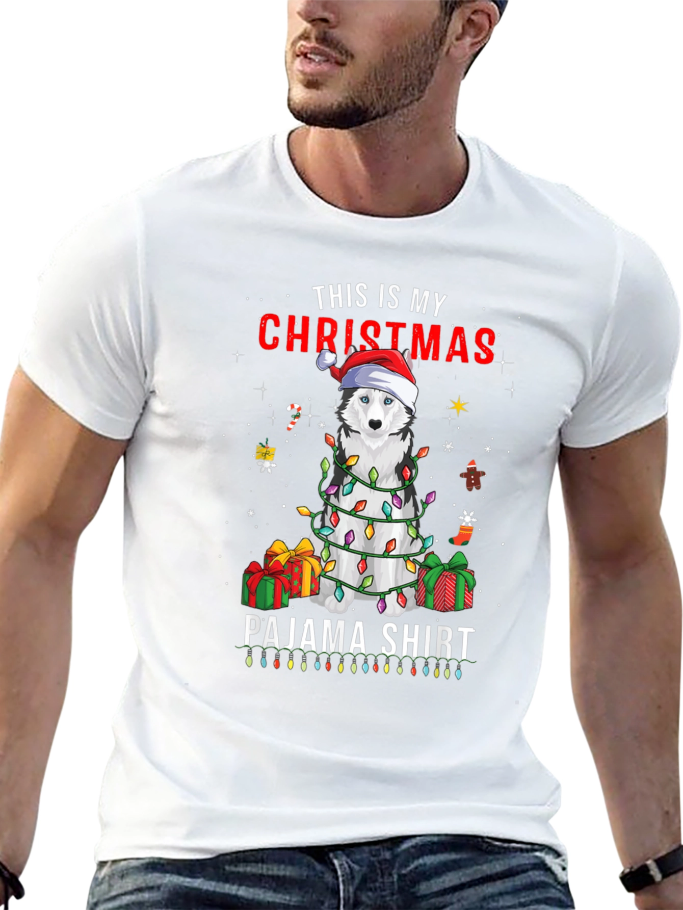 Christmas Dog Pajama Shirt - Holiday Tee