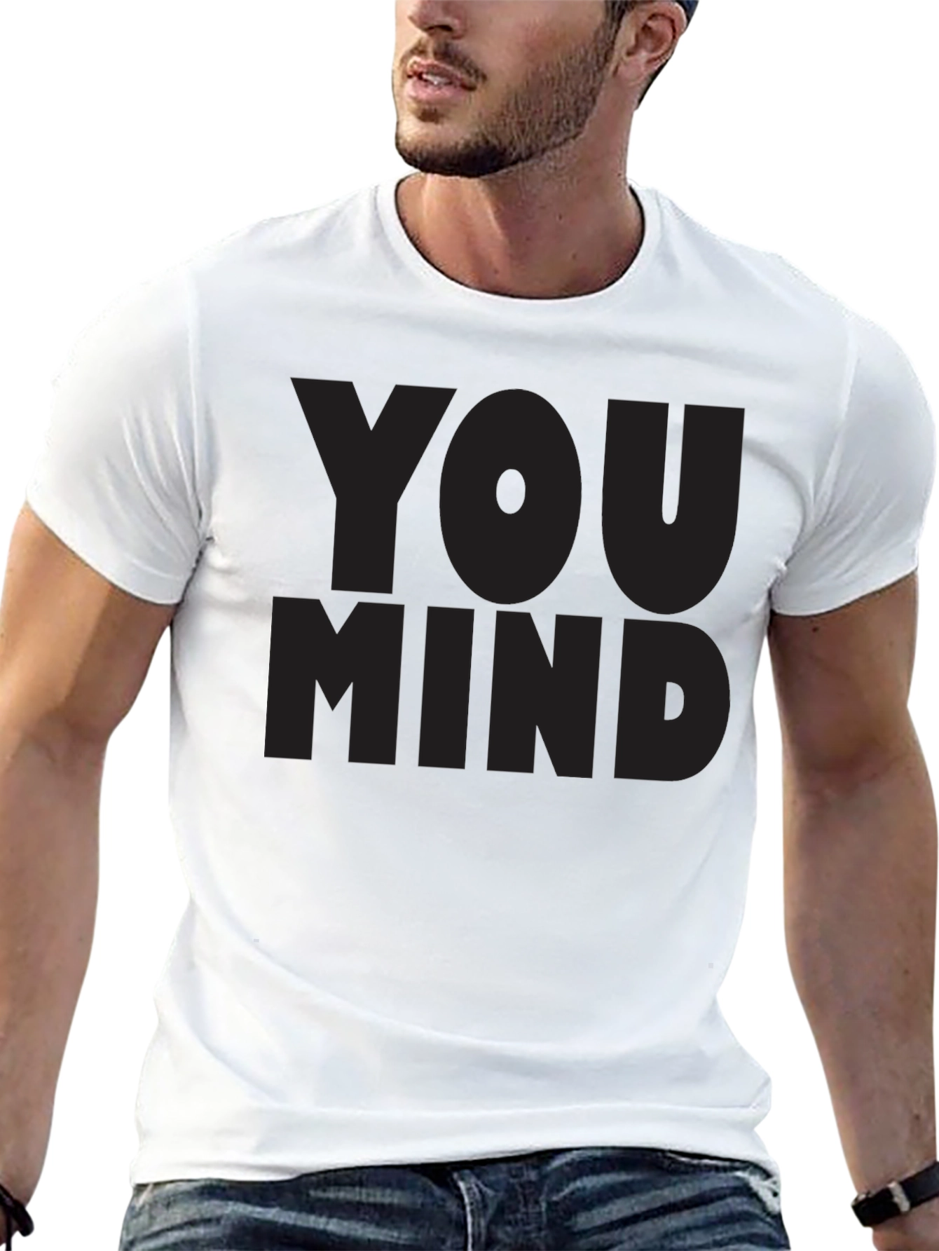Mens You Mind? Black Graphic Tee