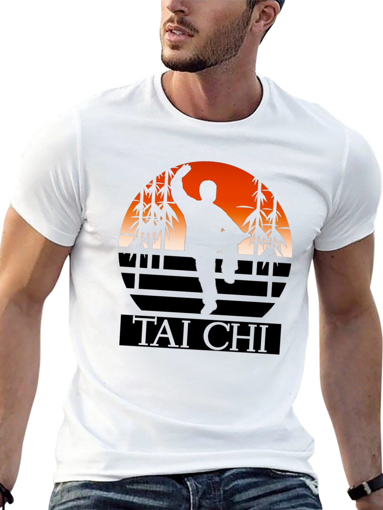 Tai Chi Silhouette Graphic Tee - Martial Arts T-Shirt