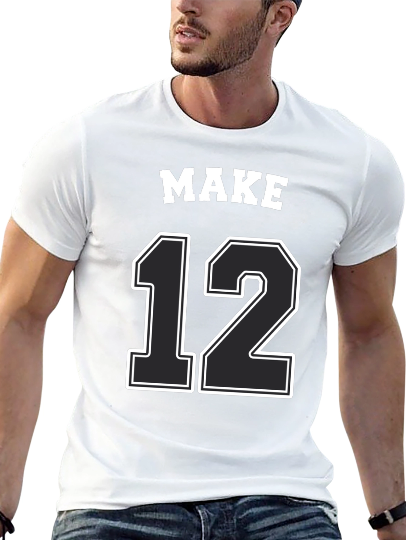 MAKE 12 Graphic Tee - Black Jersey T-Shirt