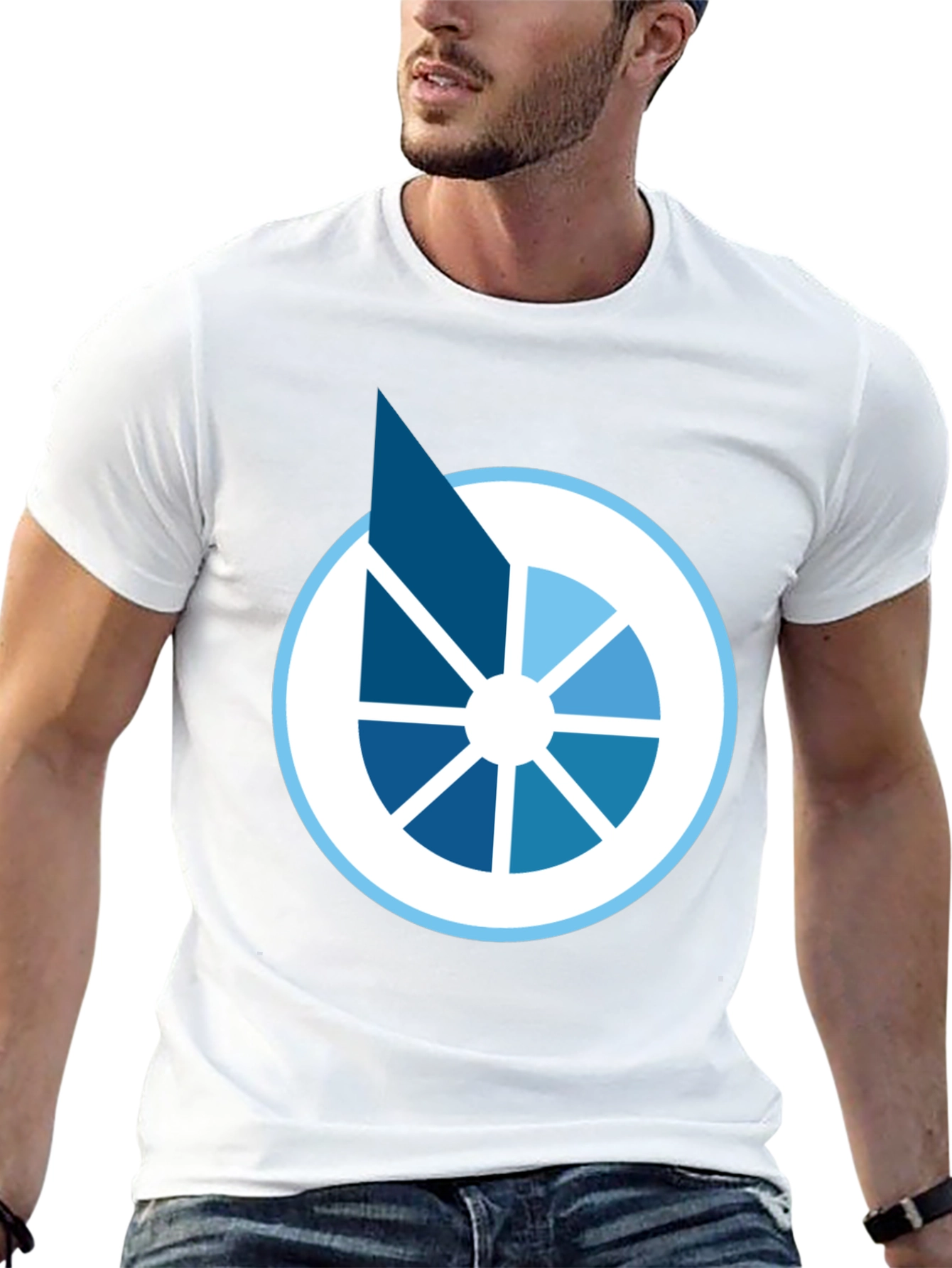 Modern Graphic Tee - Abstract Circle Design